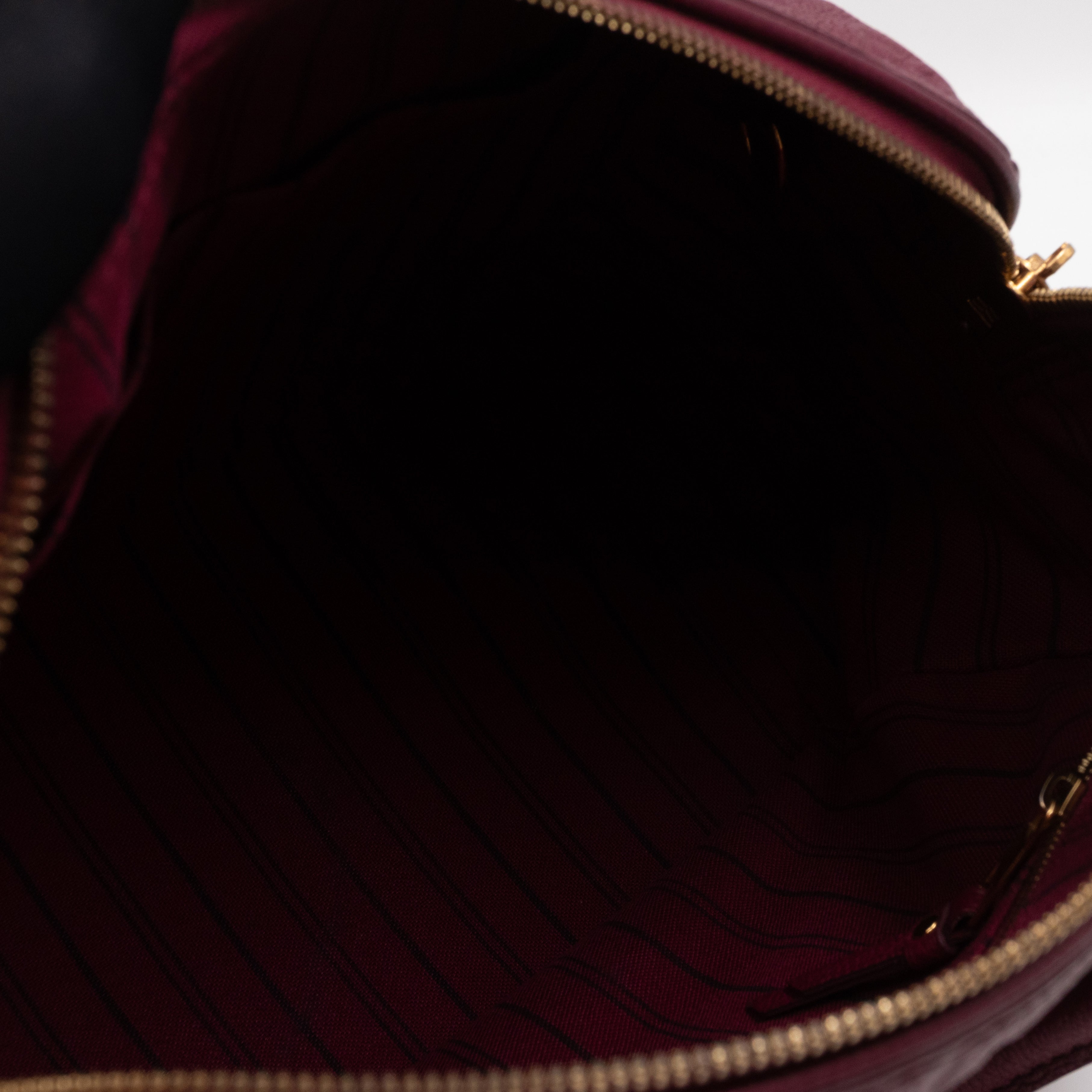 Speedy 25 Bandouliere Monogram Empreinte Burgundy Gold