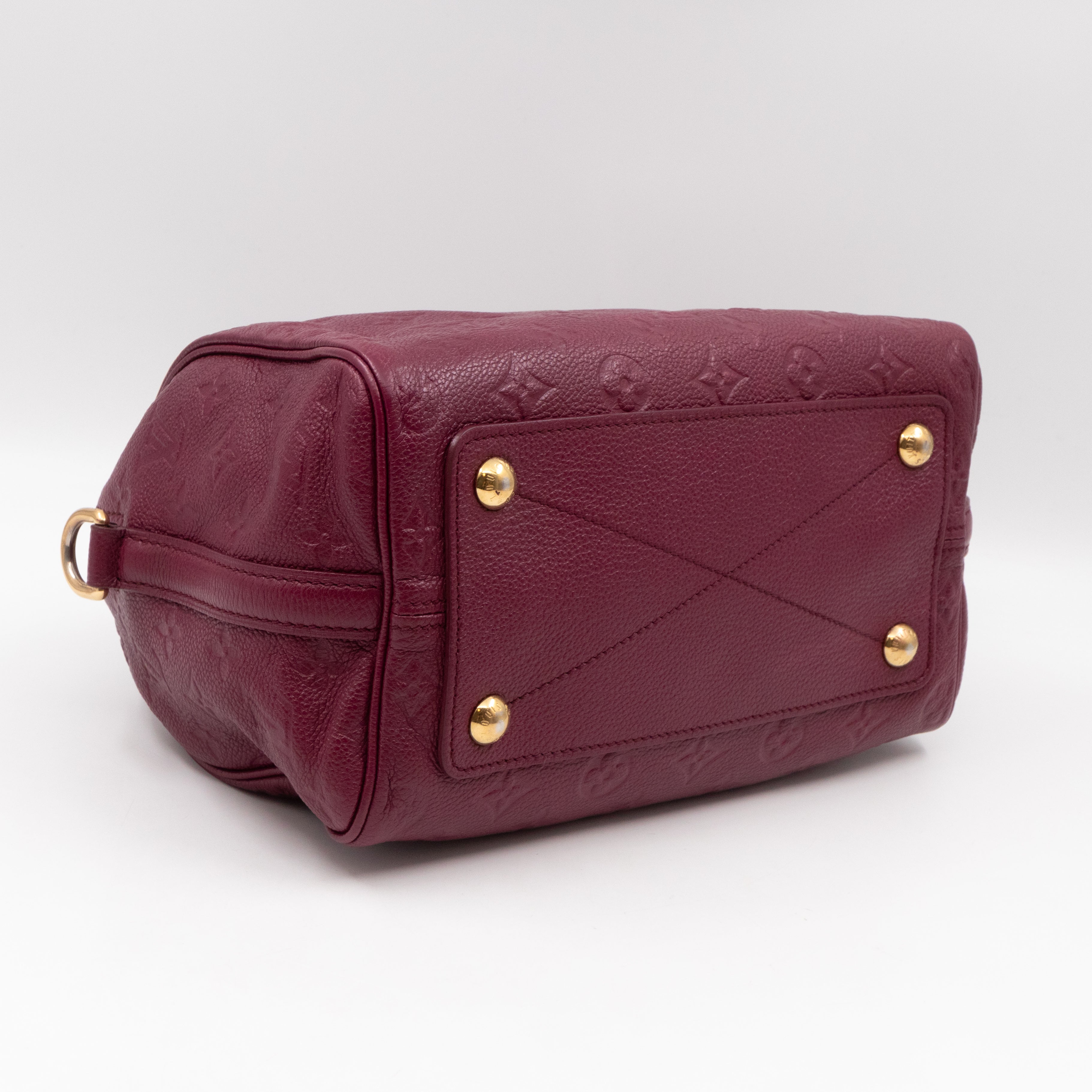 Speedy 25 Bandouliere Monogram Empreinte Burgundy Gold