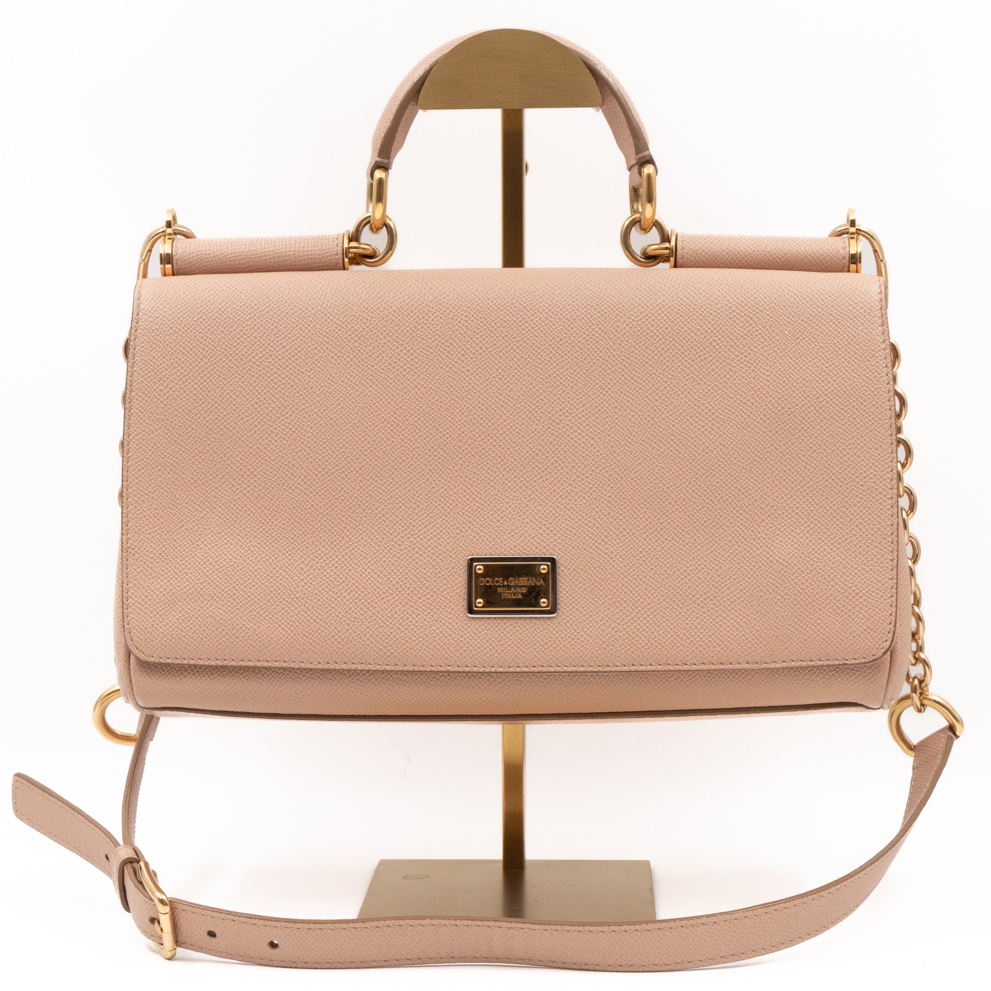 Miss Sicily East West Beige Leather