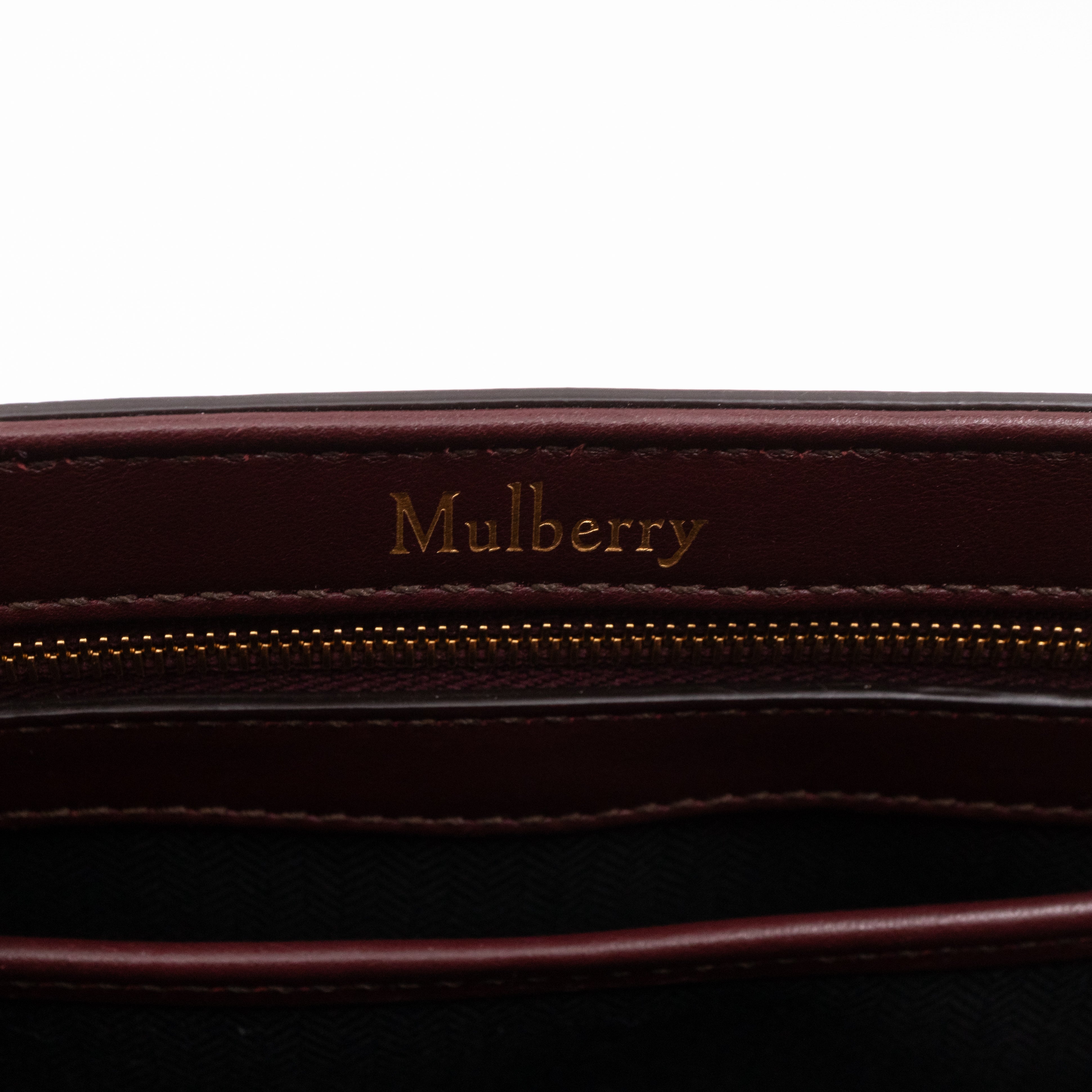 Small Quilted Bayswater Burgundy Leather with strap