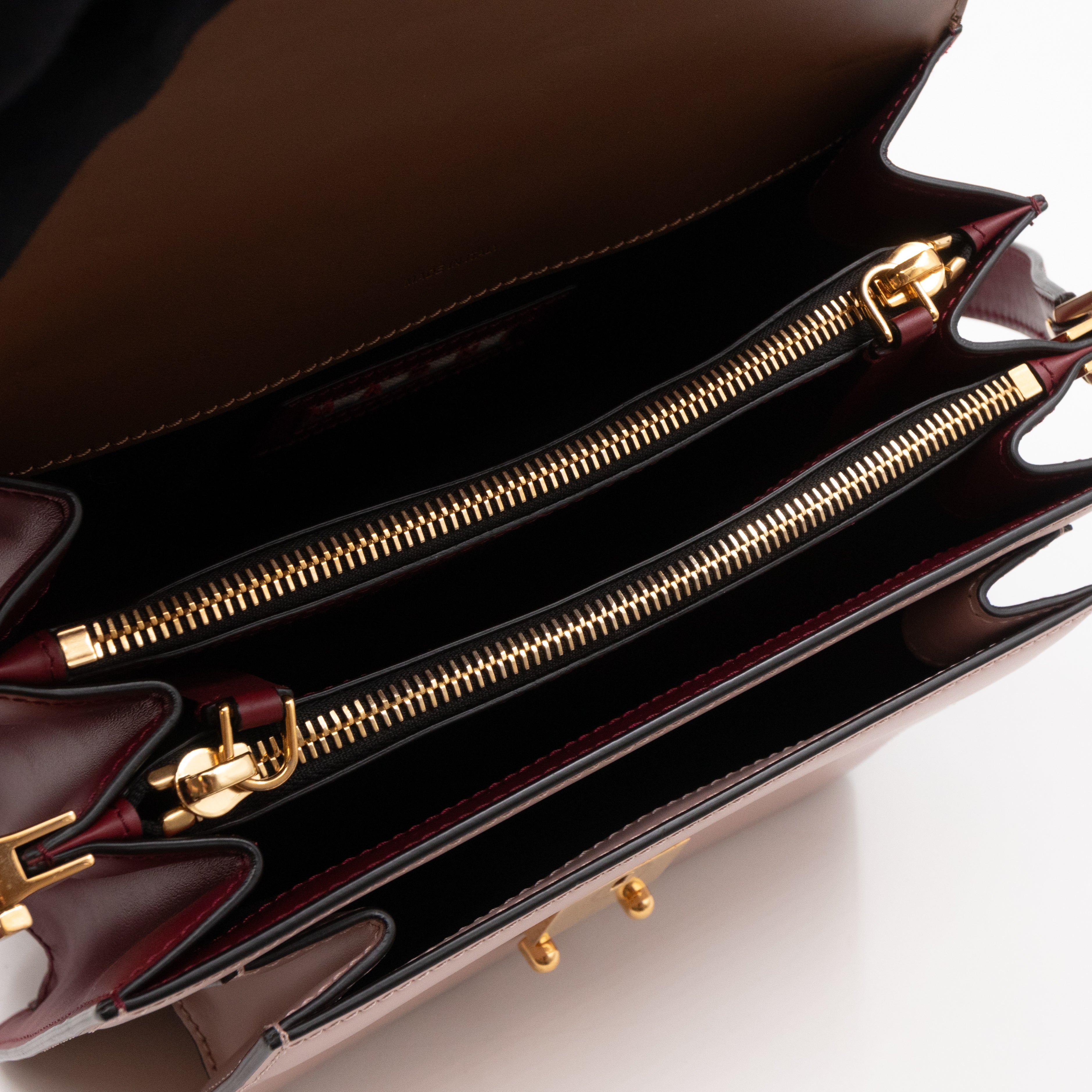 Trunk Bag Mini Pink Brown & Burgundy Leather