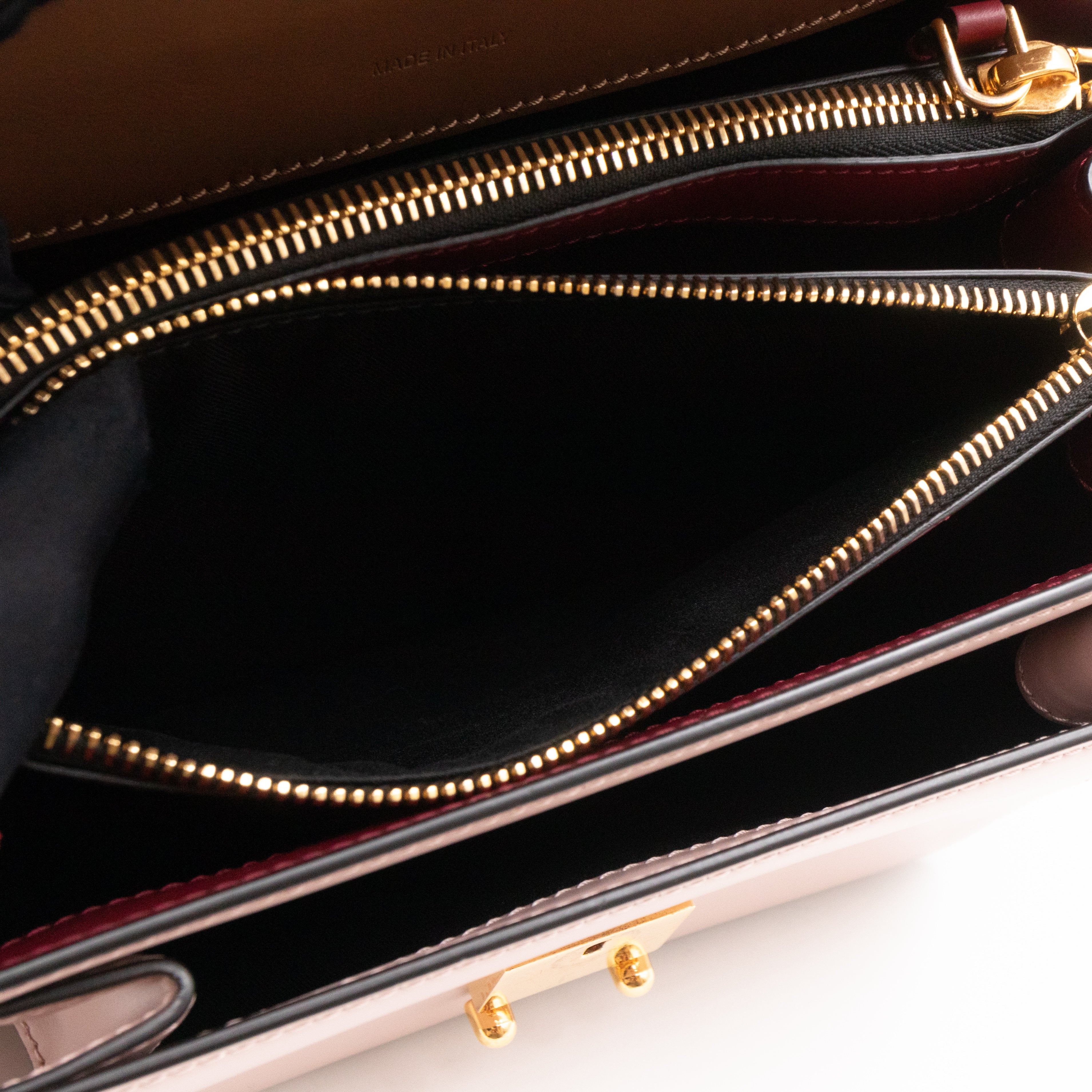 Trunk Bag Mini Pink Brown & Burgundy Leather