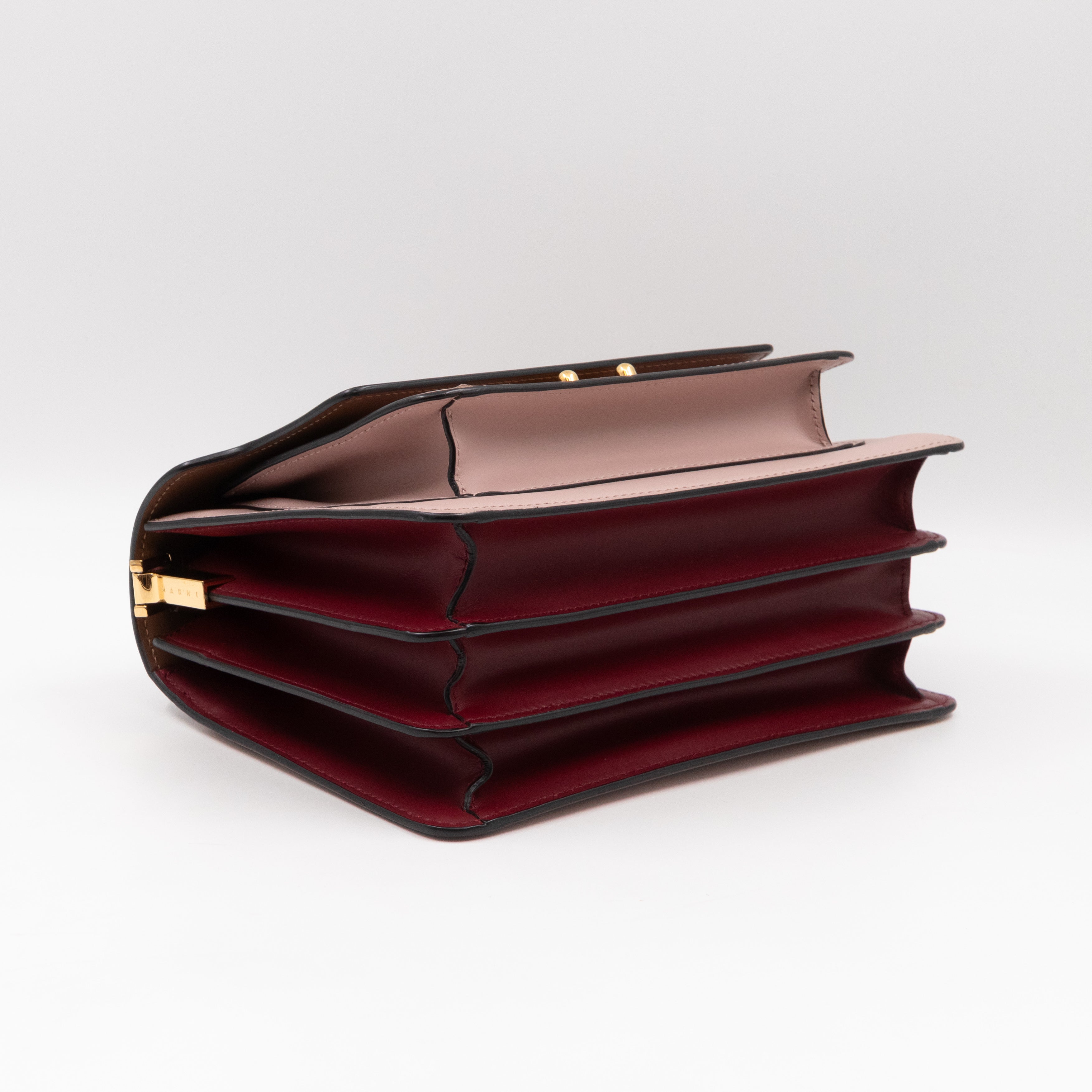 Trunk Bag Mini Pink Brown & Burgundy Leather