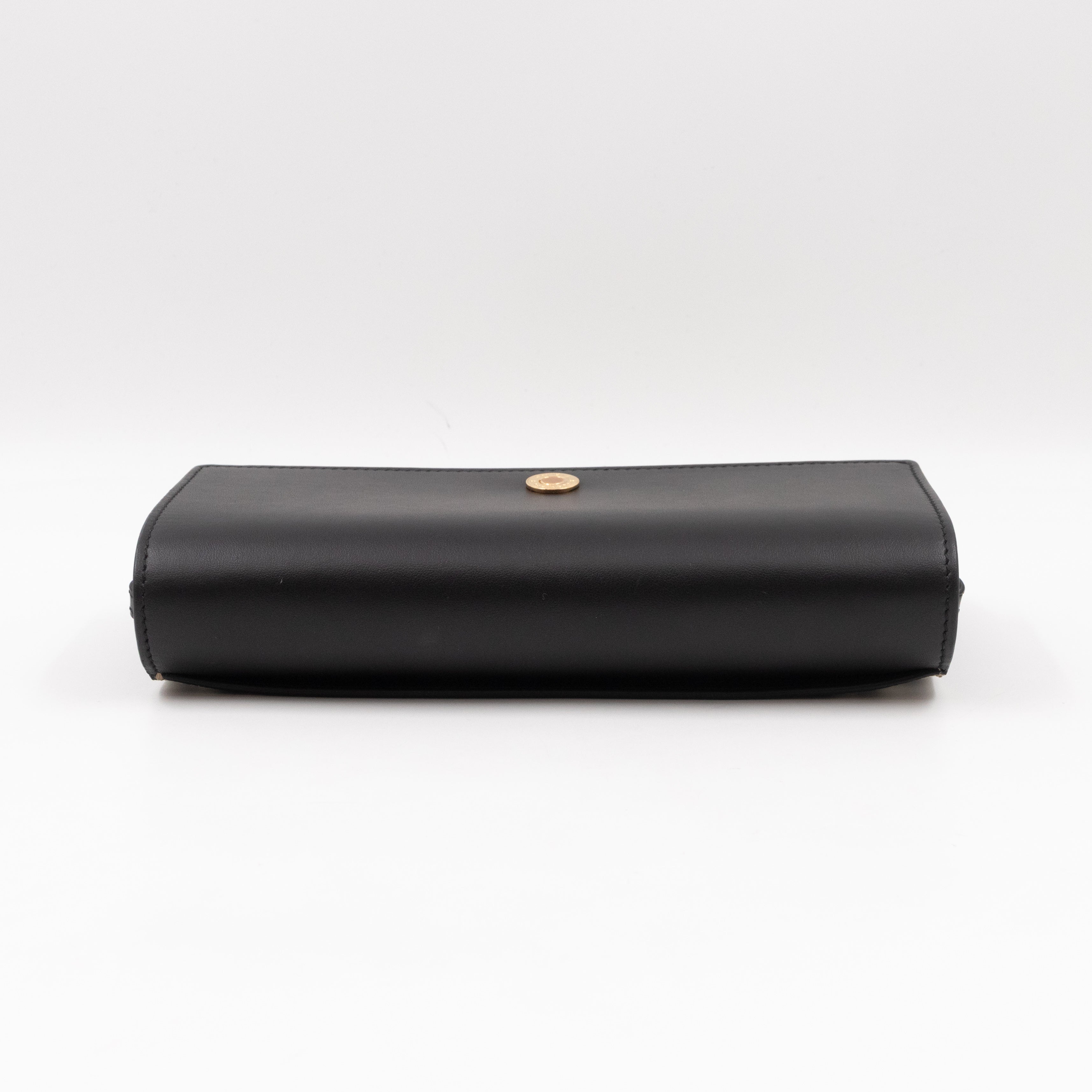 Crossbody Wallet Bag Check & Black Leather