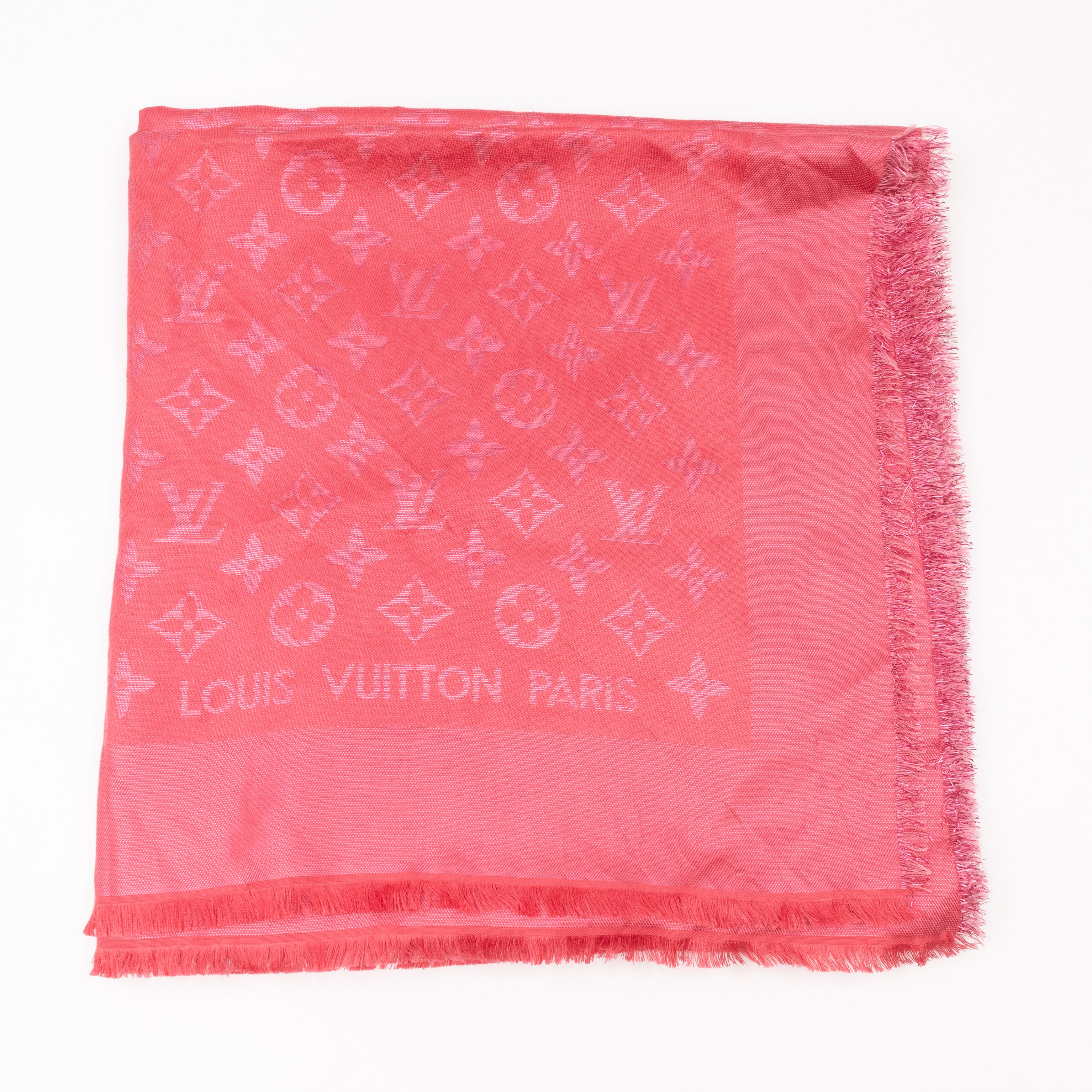 Monogram Voile Shawl Corail