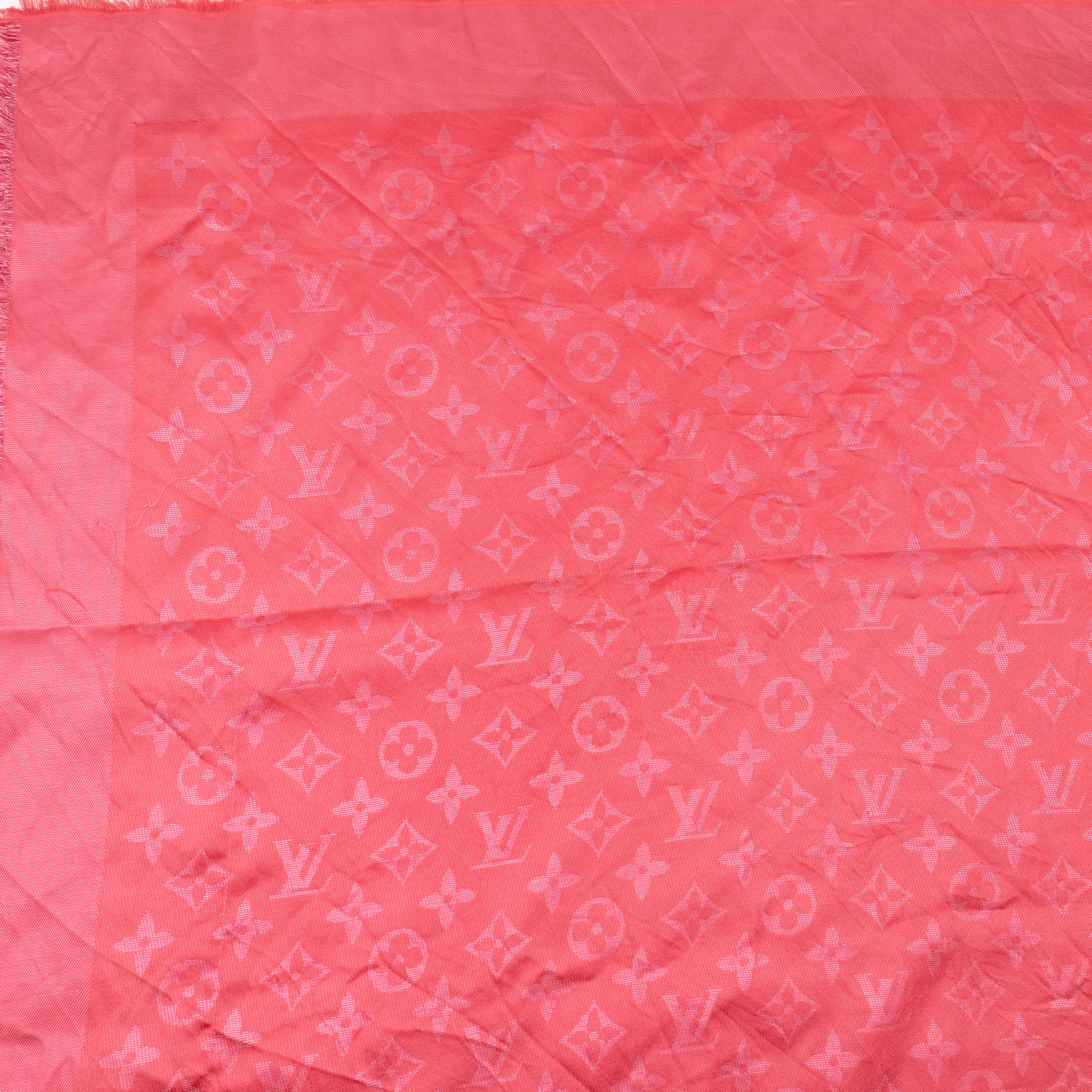 Monogram Voile Shawl Corail