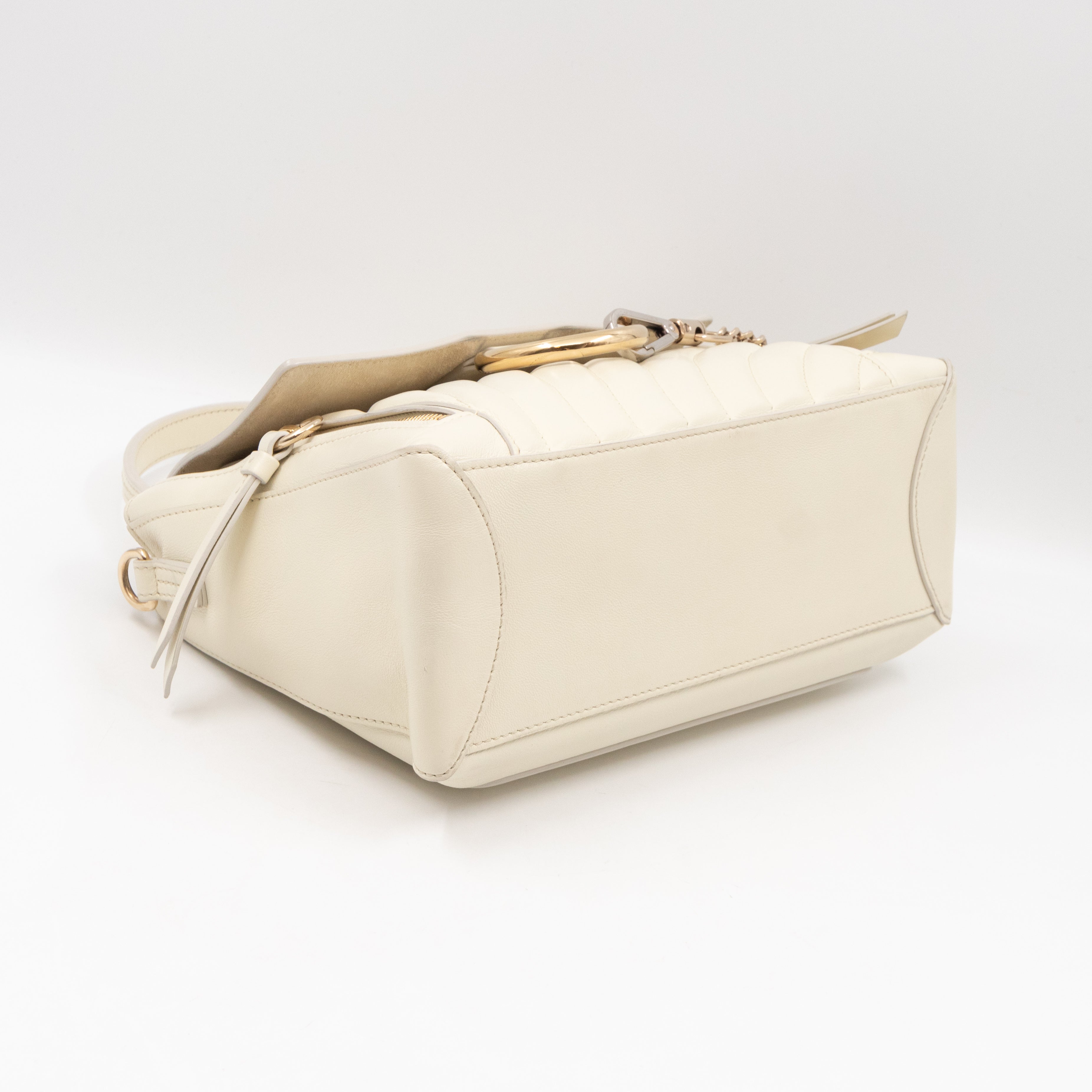 Faye Day Bag Medium Cream Leather