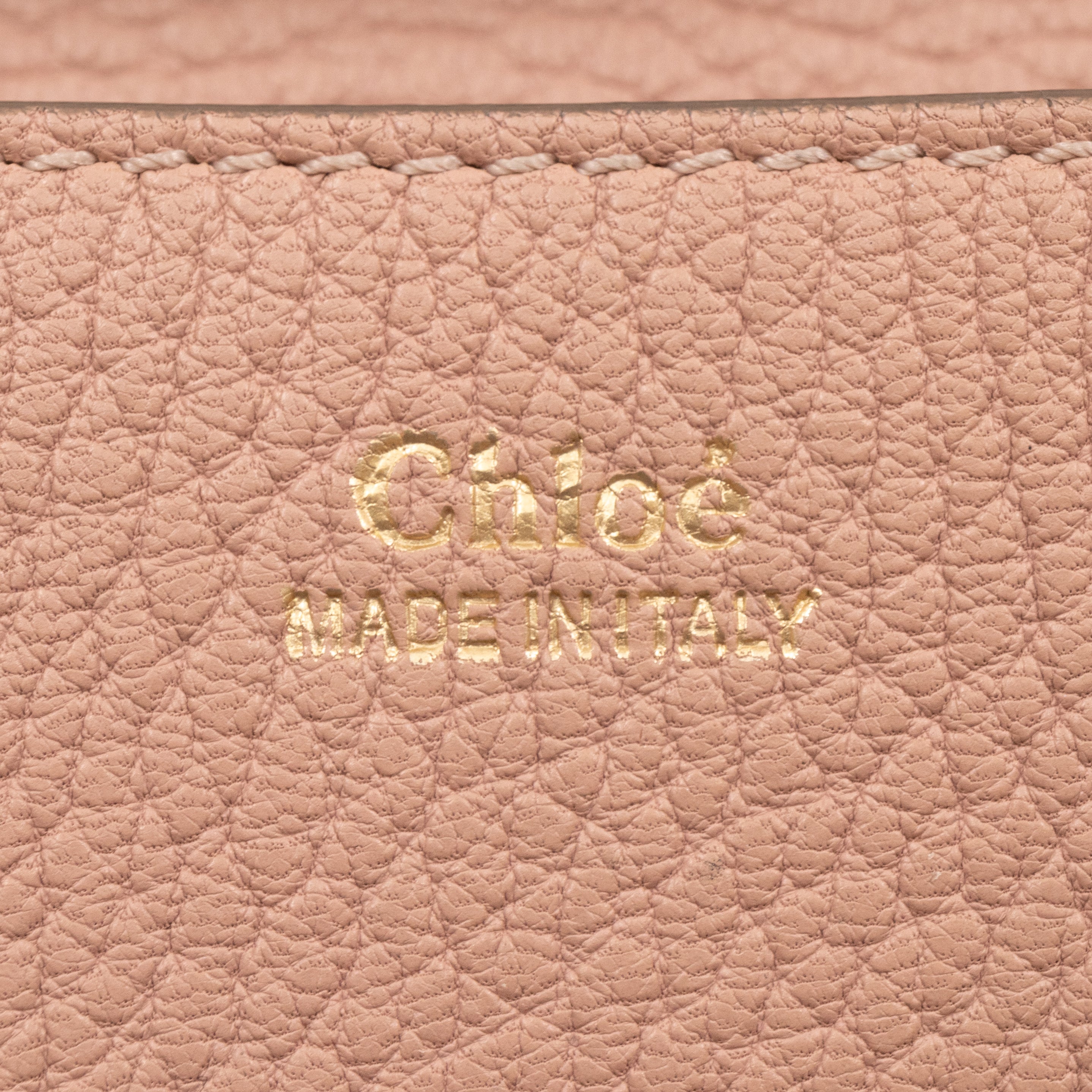 Drew Blush Leather & Gold Hardware