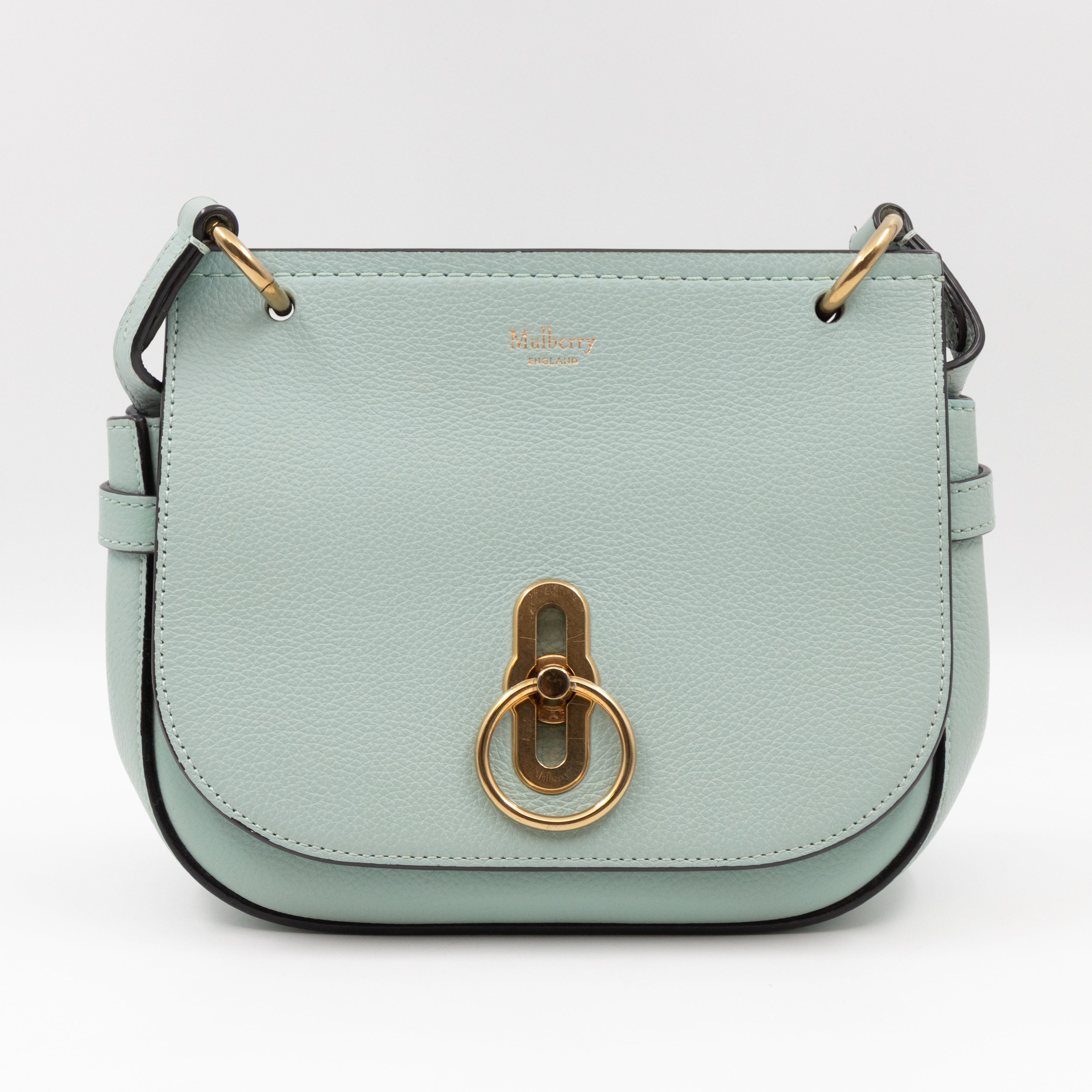 Amberley Small Satchel Light Blue Leather