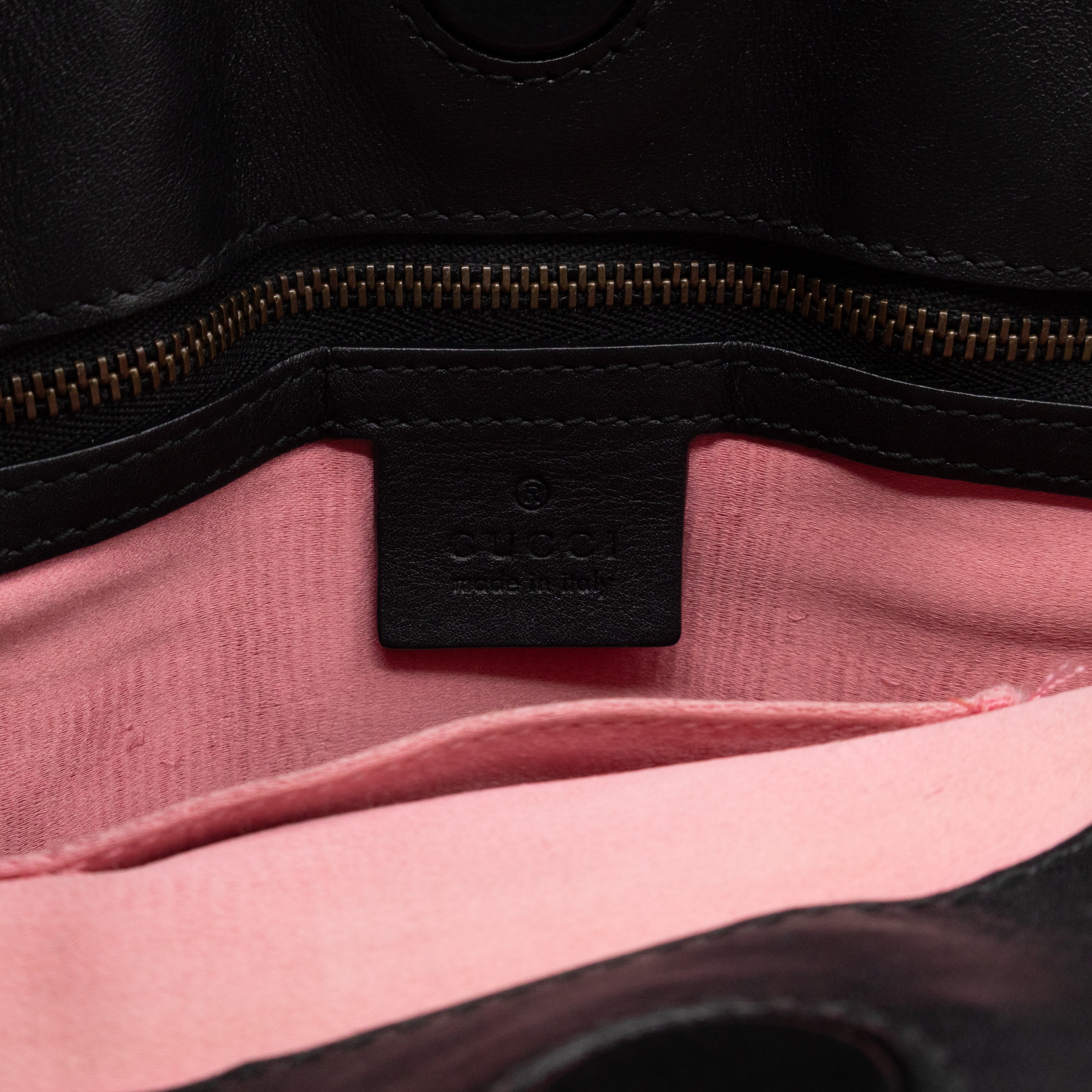 GG Medium Marmont Matelasse Tote Bag Black & White Leather