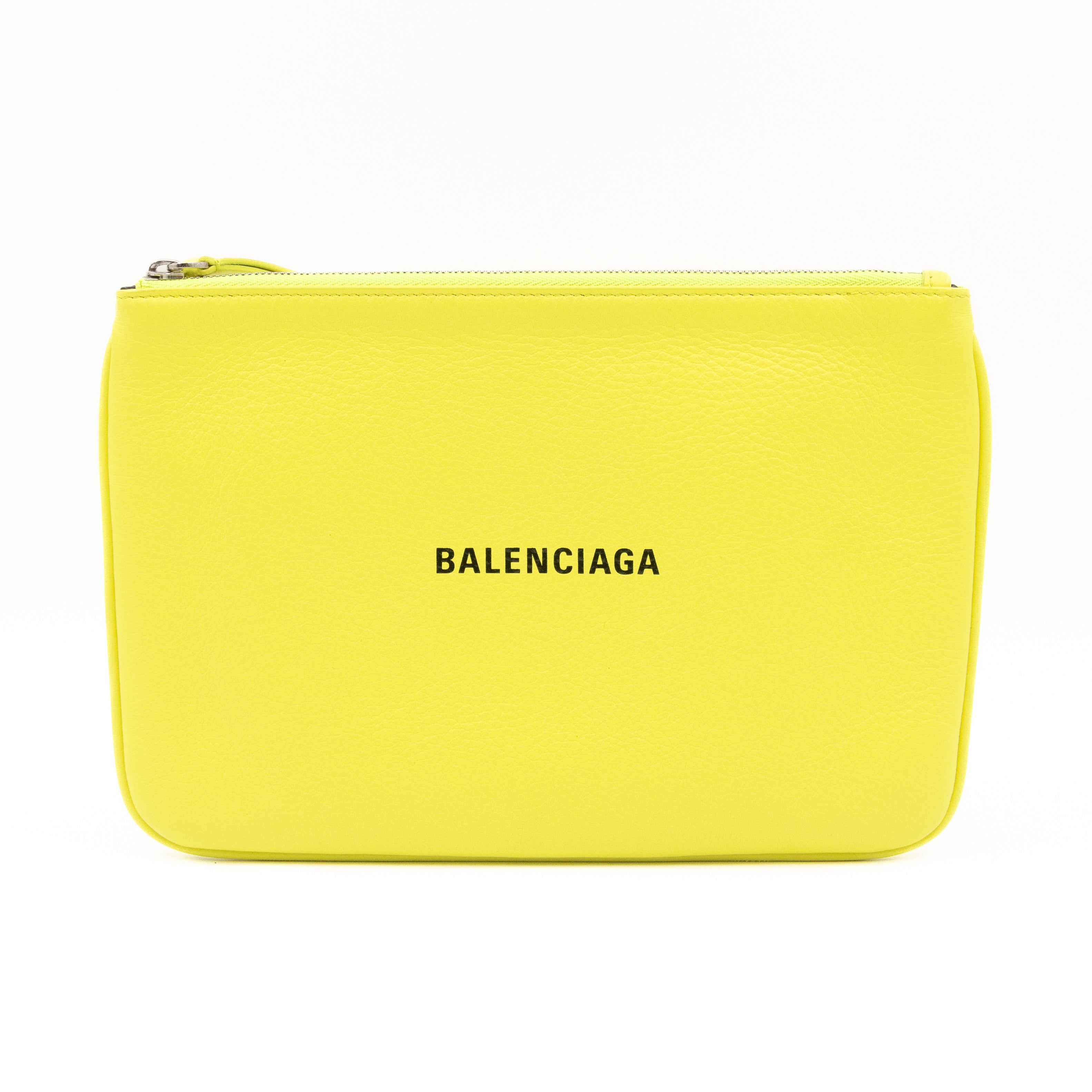 Ville Pouch Fluo Yellow Leather