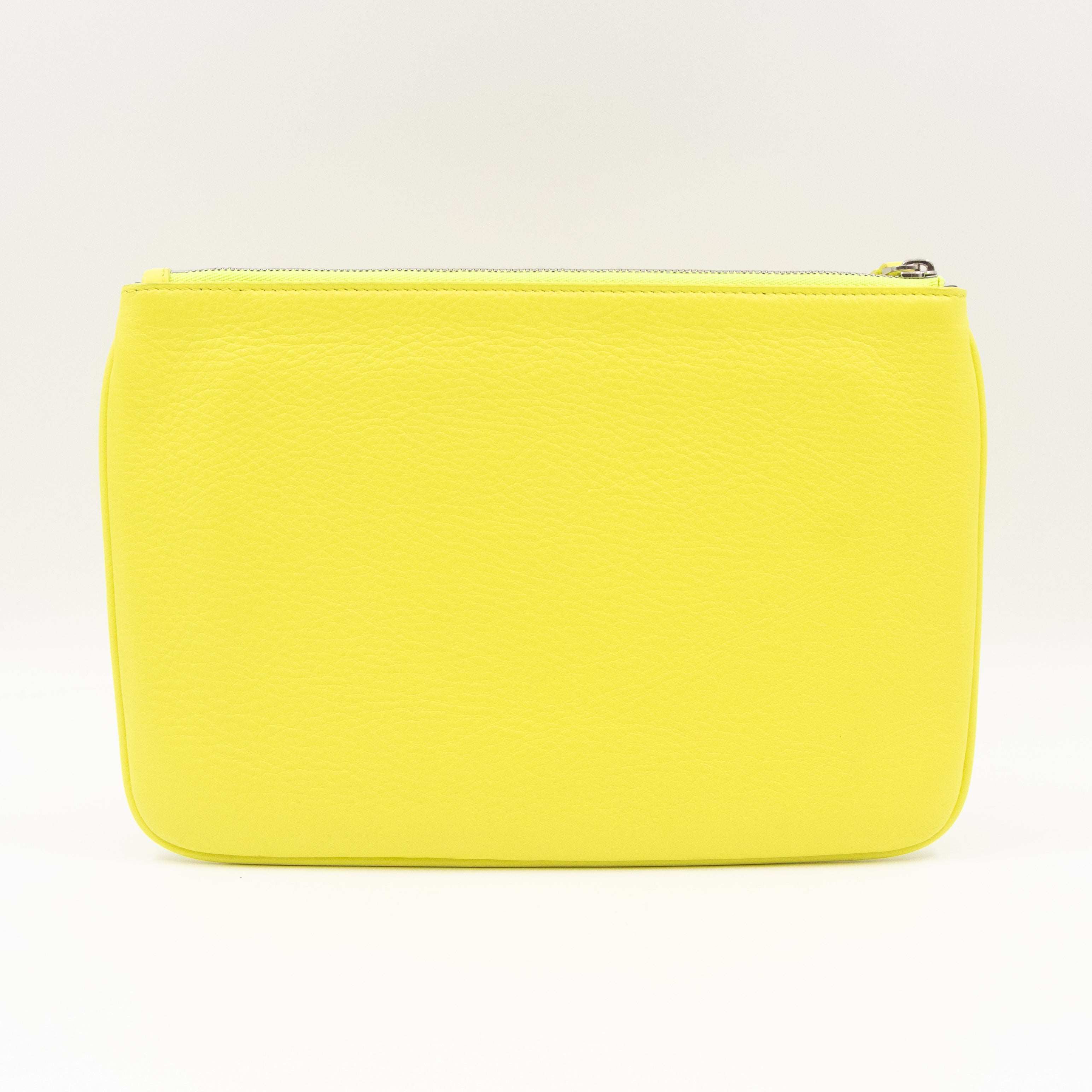 Ville Pouch Fluo Yellow Leather