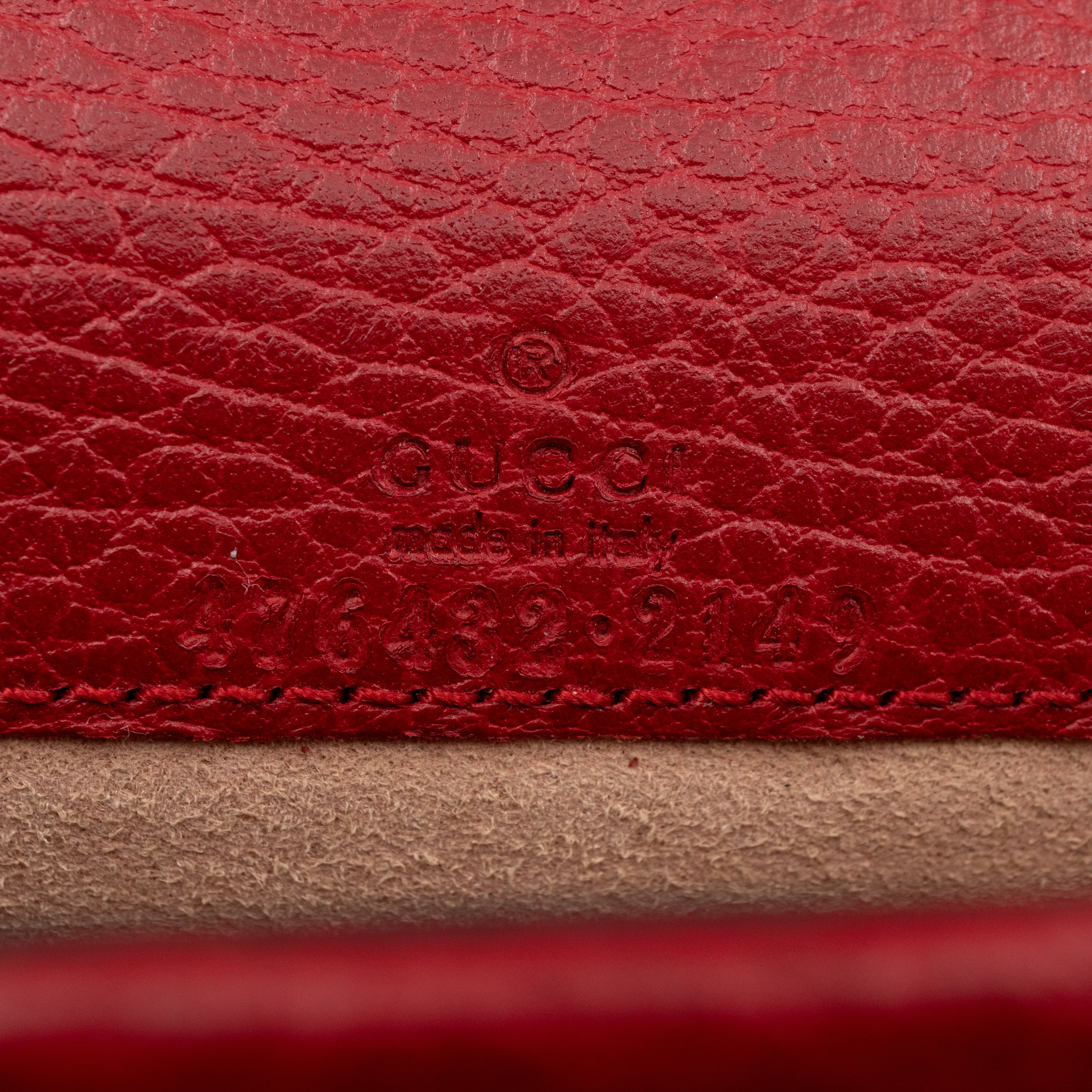 Dionysus Super Mini Red Leather