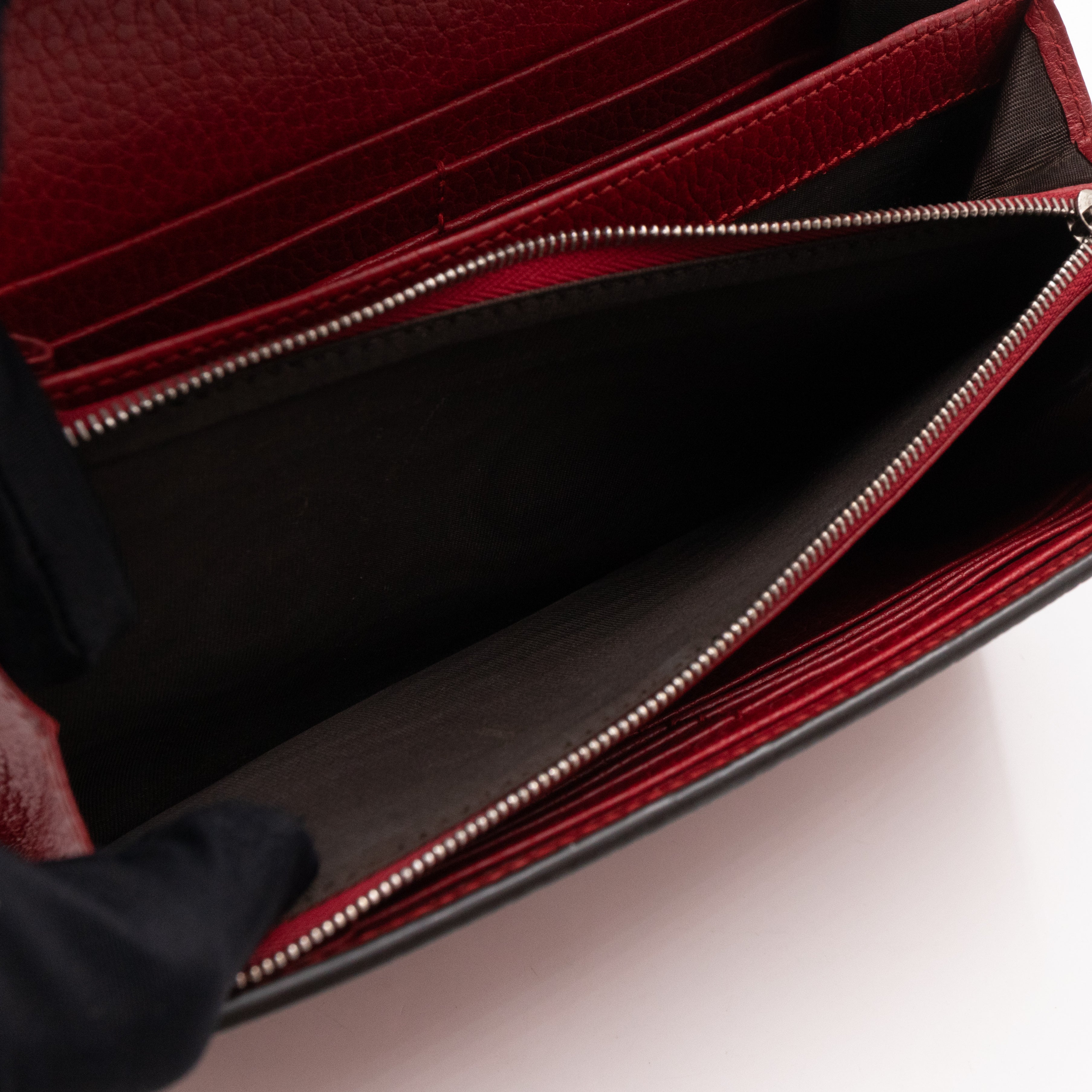 Dionysus Mini Chain Wallet Red Leather