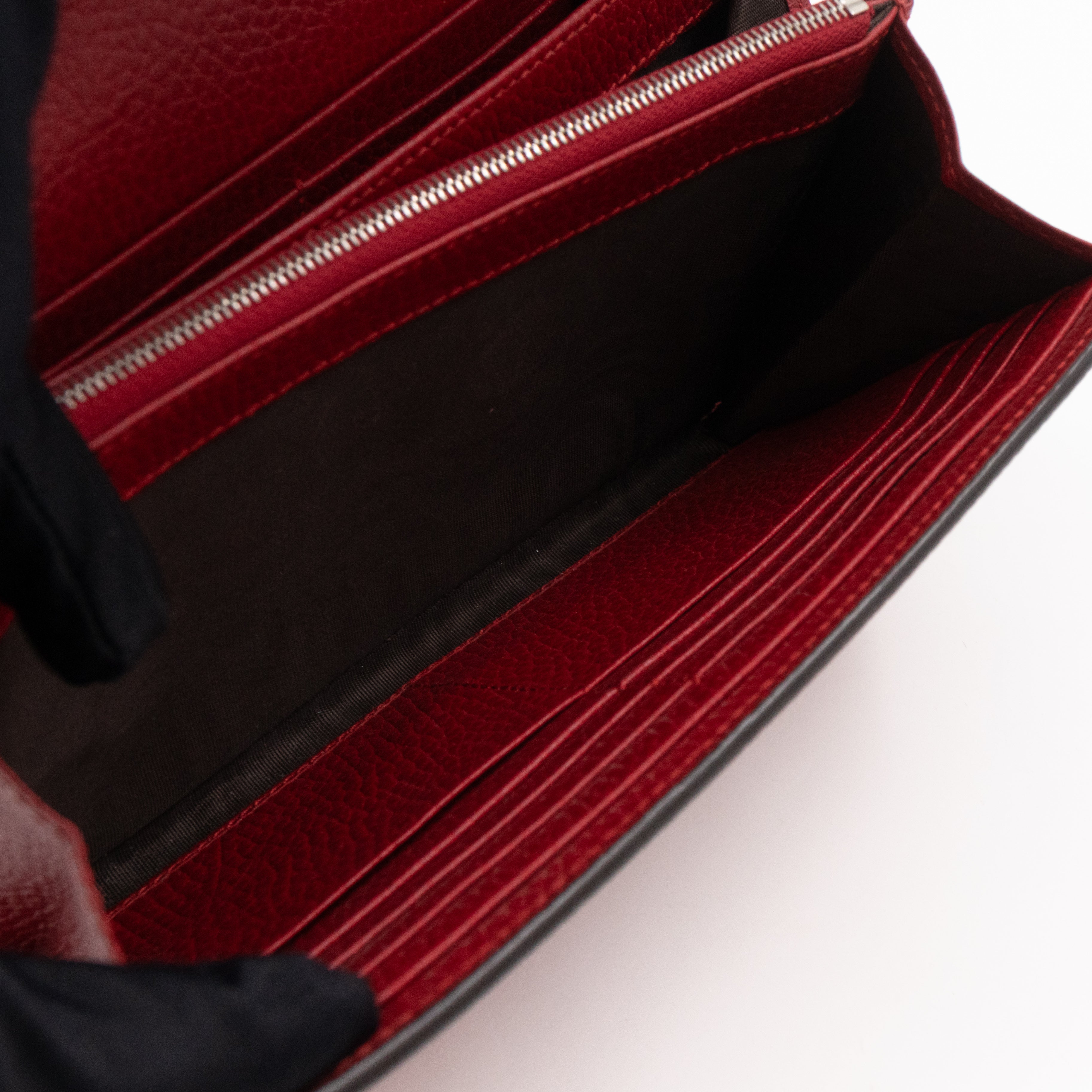 Dionysus Mini Chain Wallet Red Leather