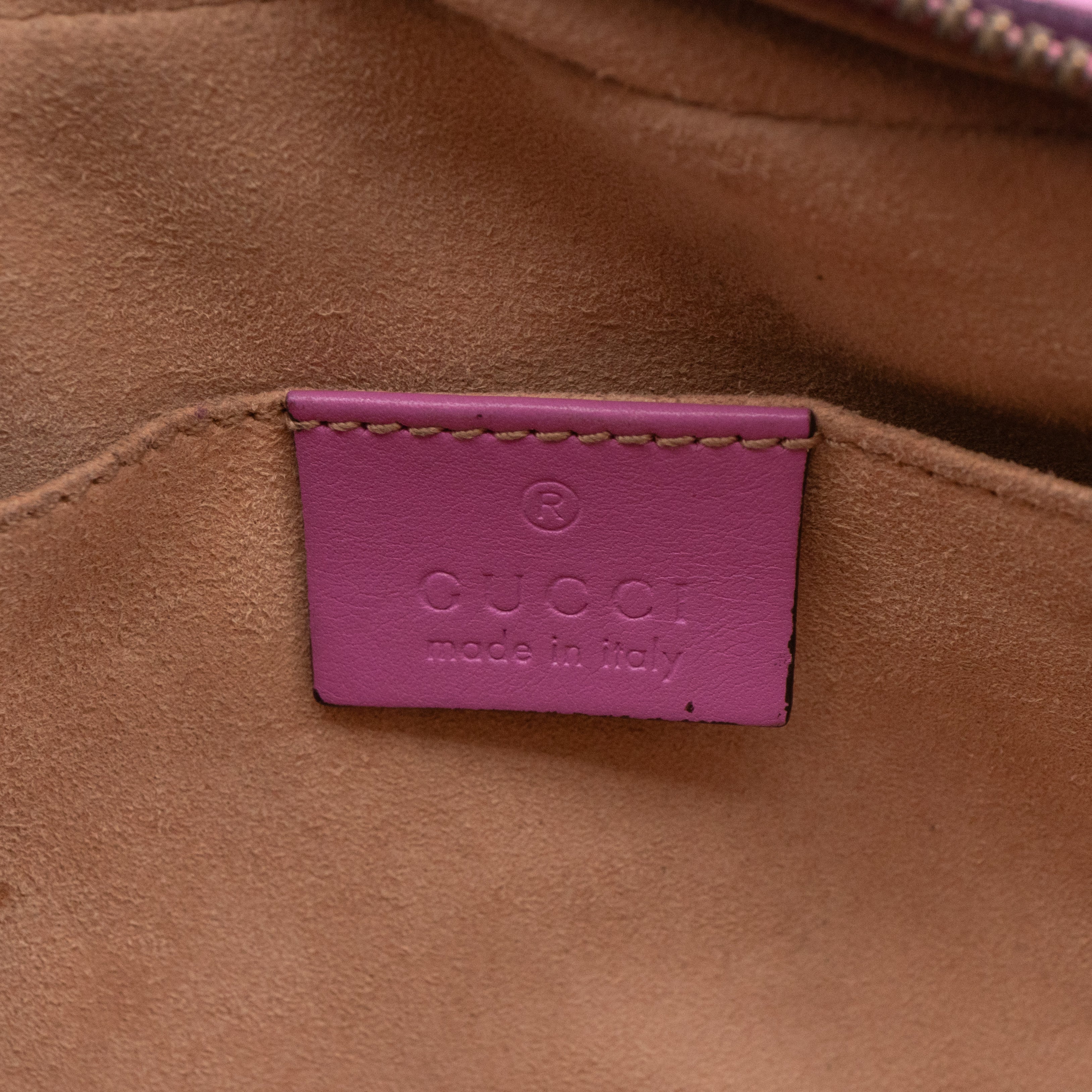 GG Marmont Small Matelasse Pink Leather