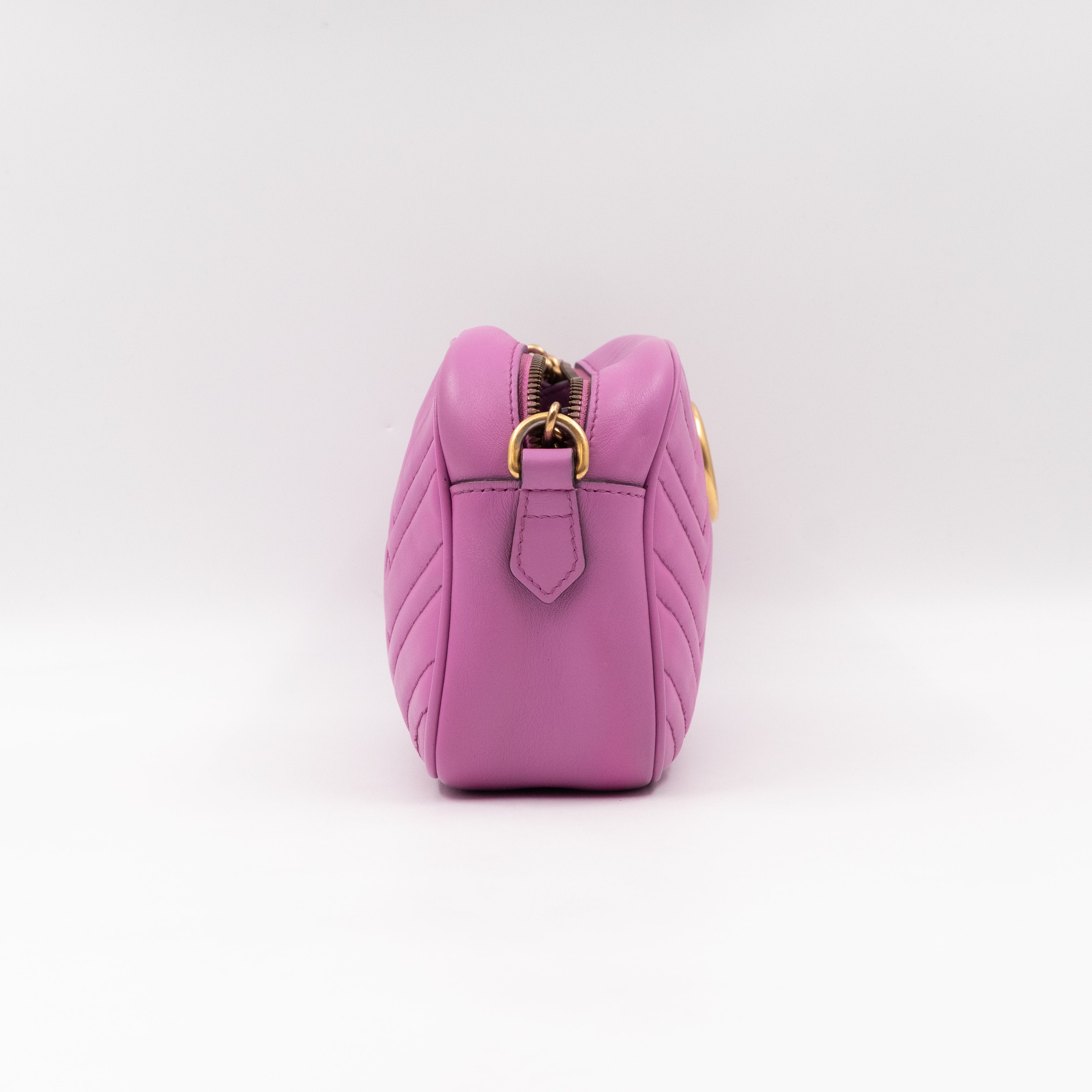 GG Marmont Small Matelasse Pink Leather