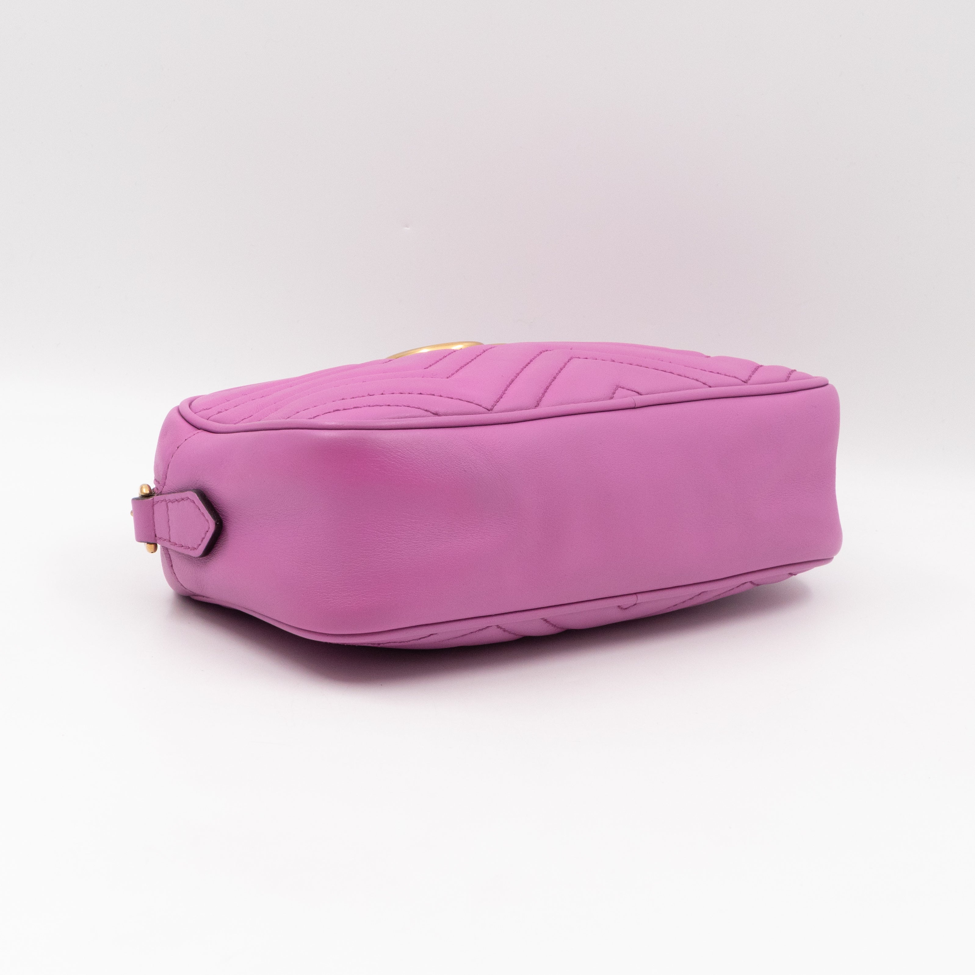 GG Marmont Small Matelasse Pink Leather