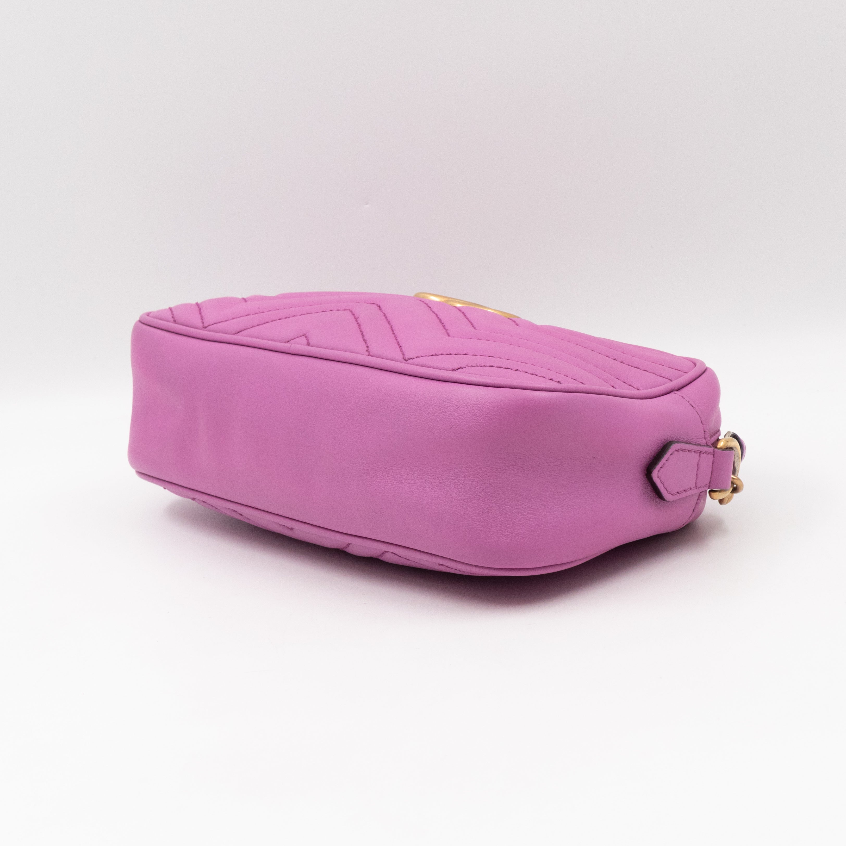 GG Marmont Small Matelasse Pink Leather