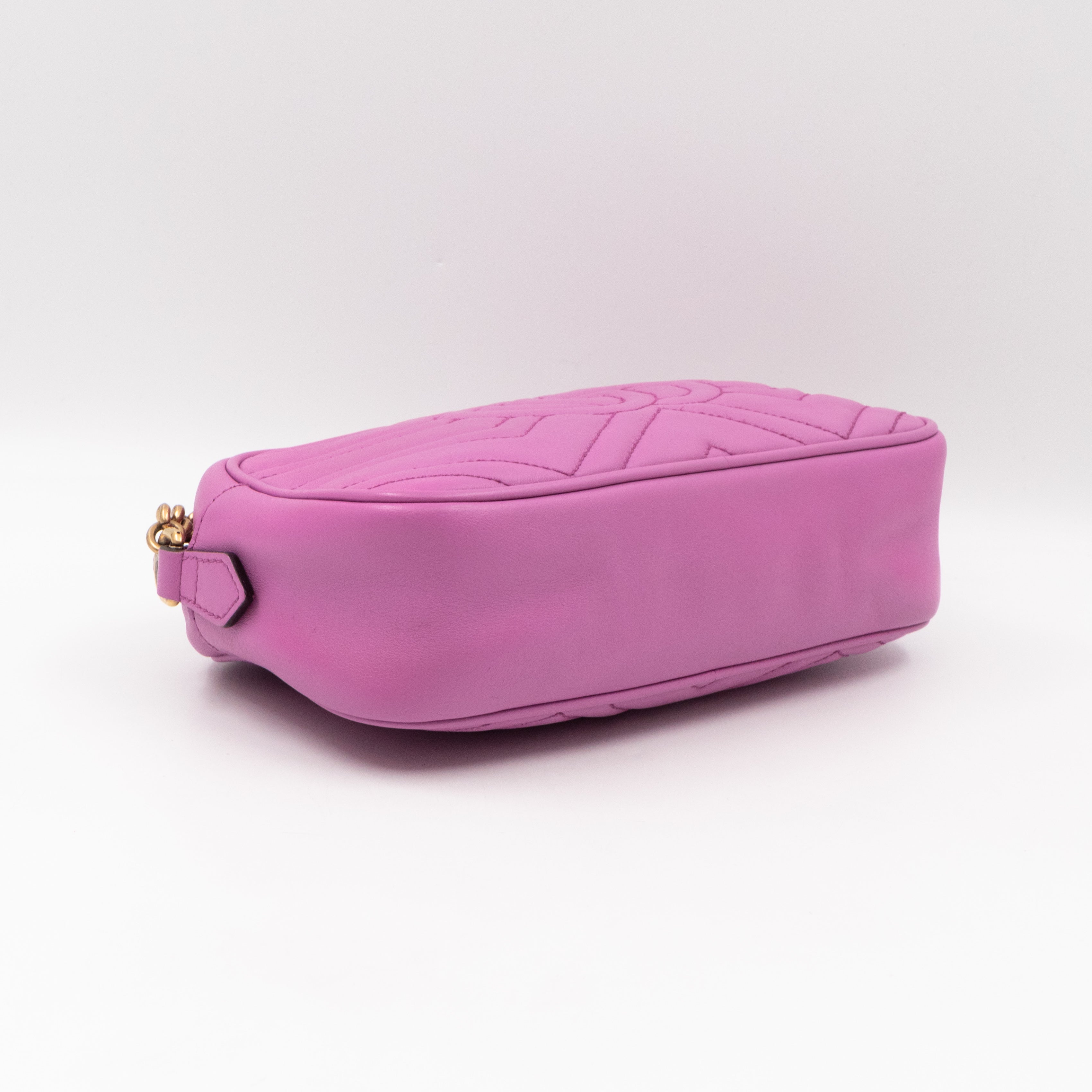 GG Marmont Small Matelasse Pink Leather