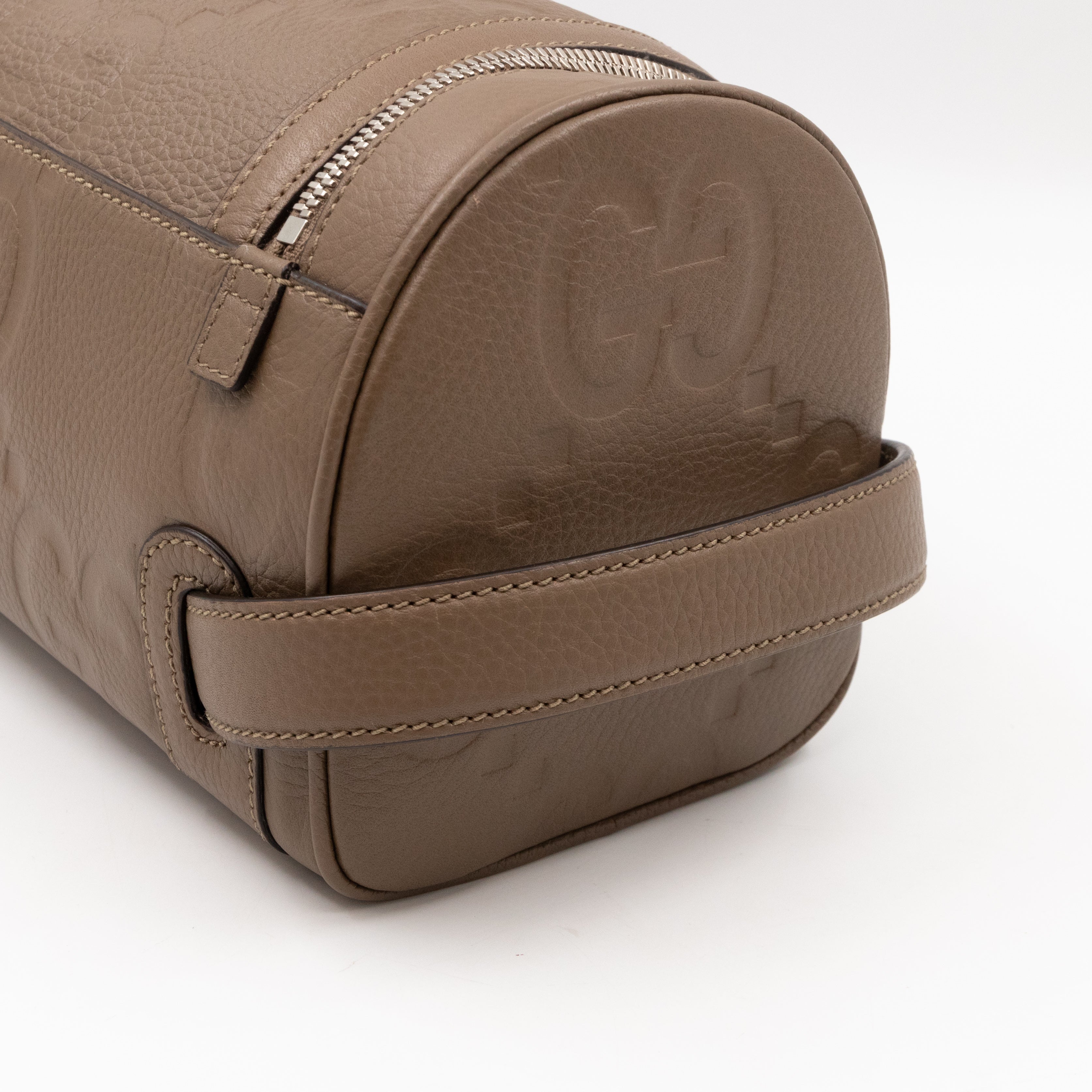 Toiletry Case Small Jumbo GG Embossed Good Taupe