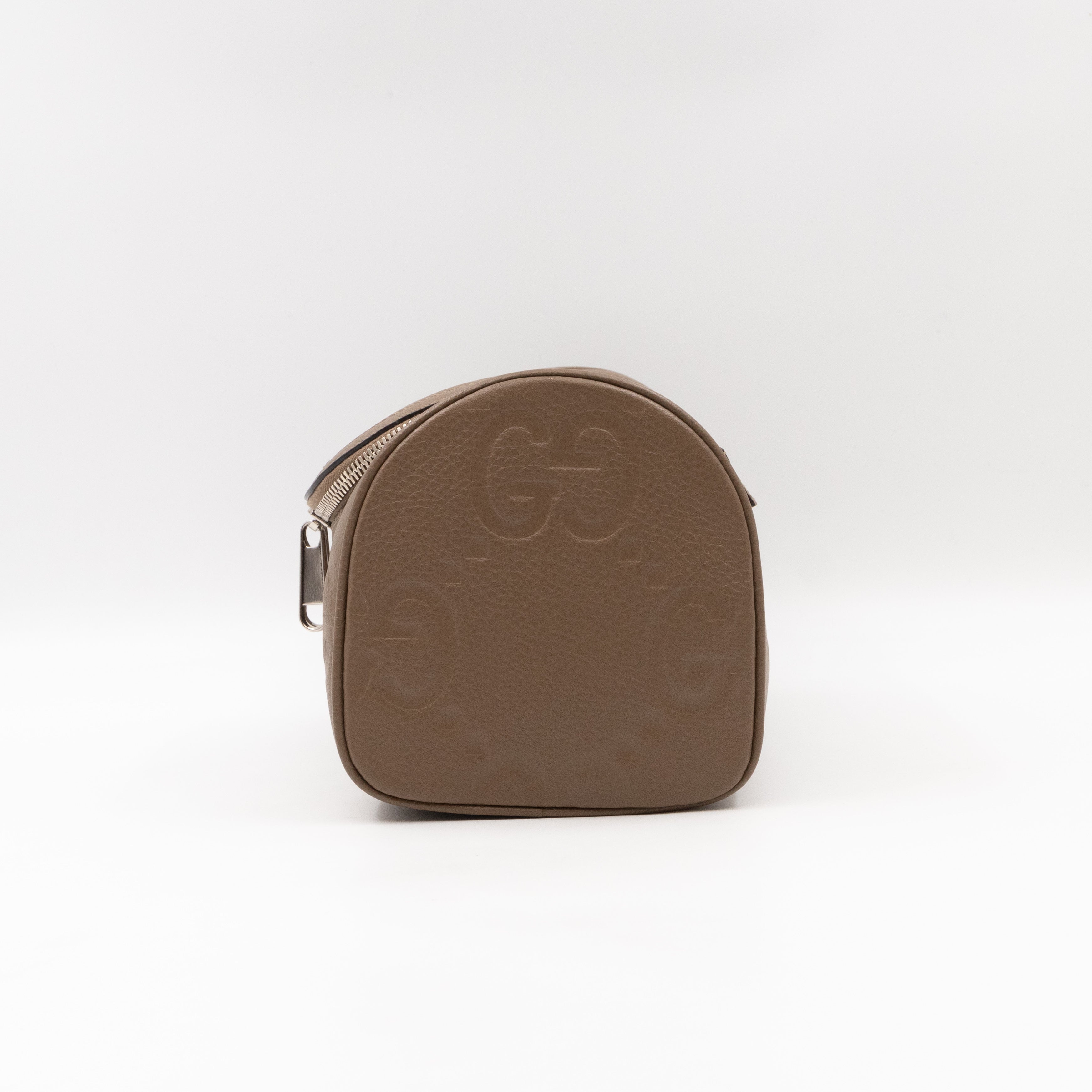 Toiletry Case Small Jumbo GG Embossed Good Taupe