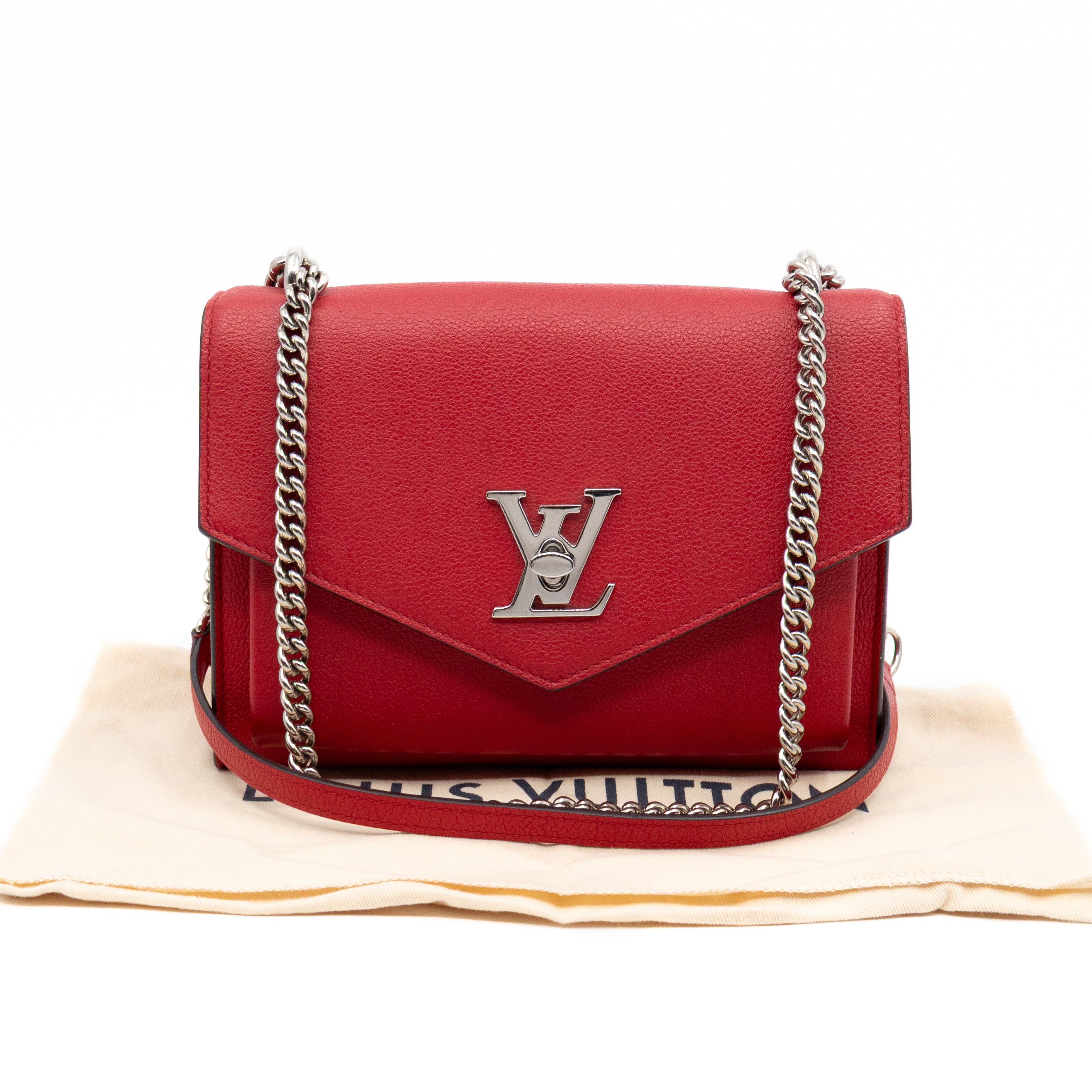 MyLockMe BB Chain Bag Red Leather