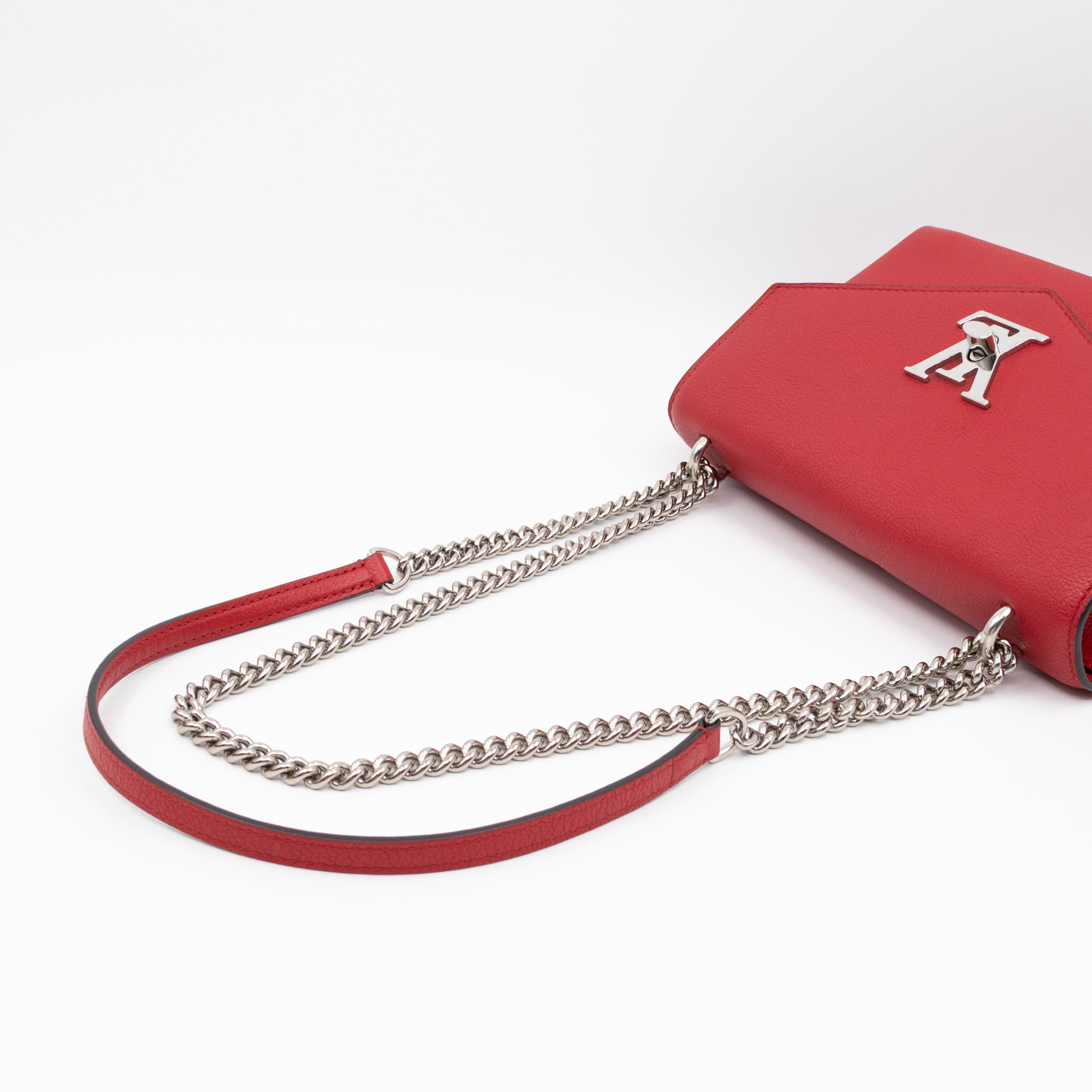MyLockMe BB Chain Bag Red Leather