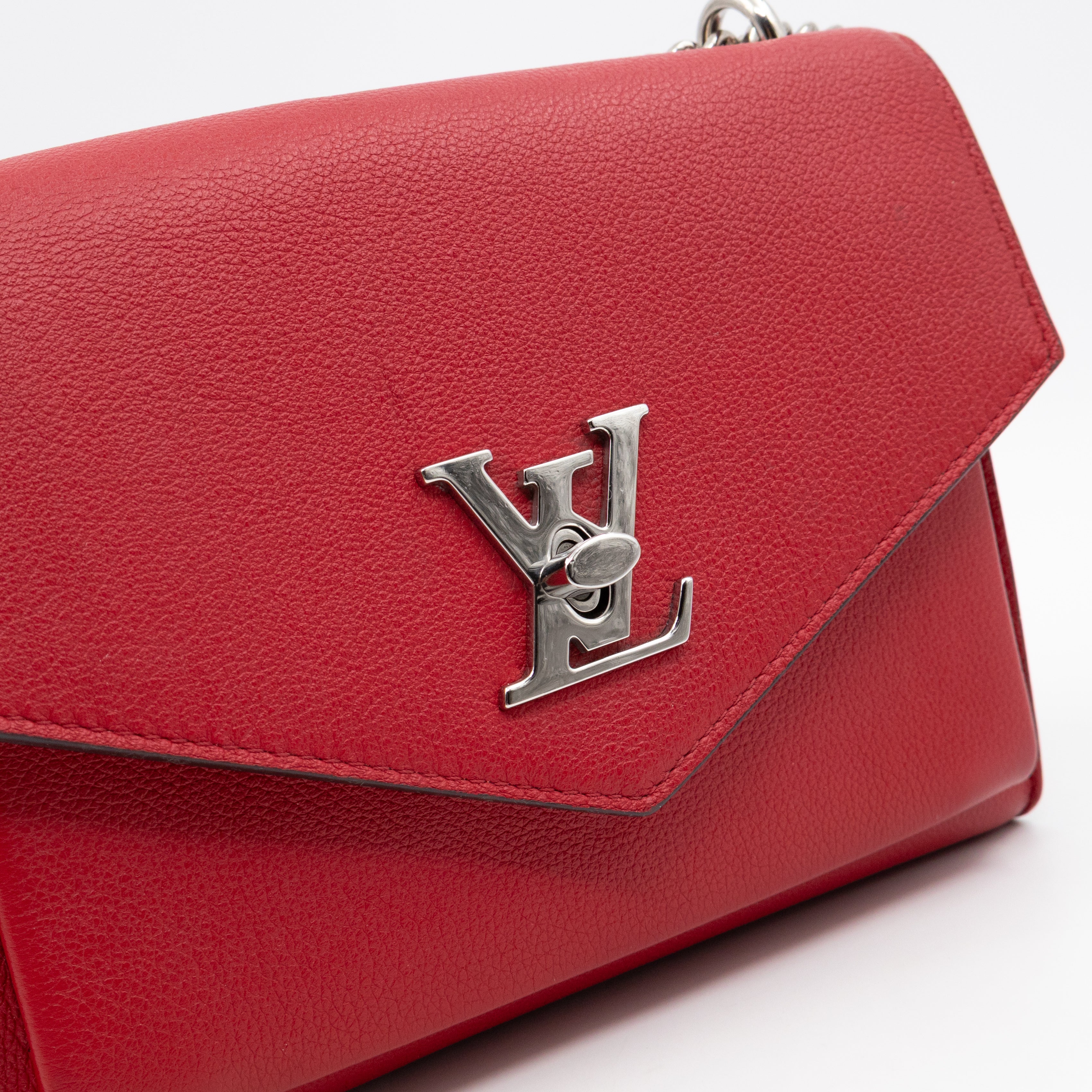 MyLockMe BB Chain Bag Red Leather