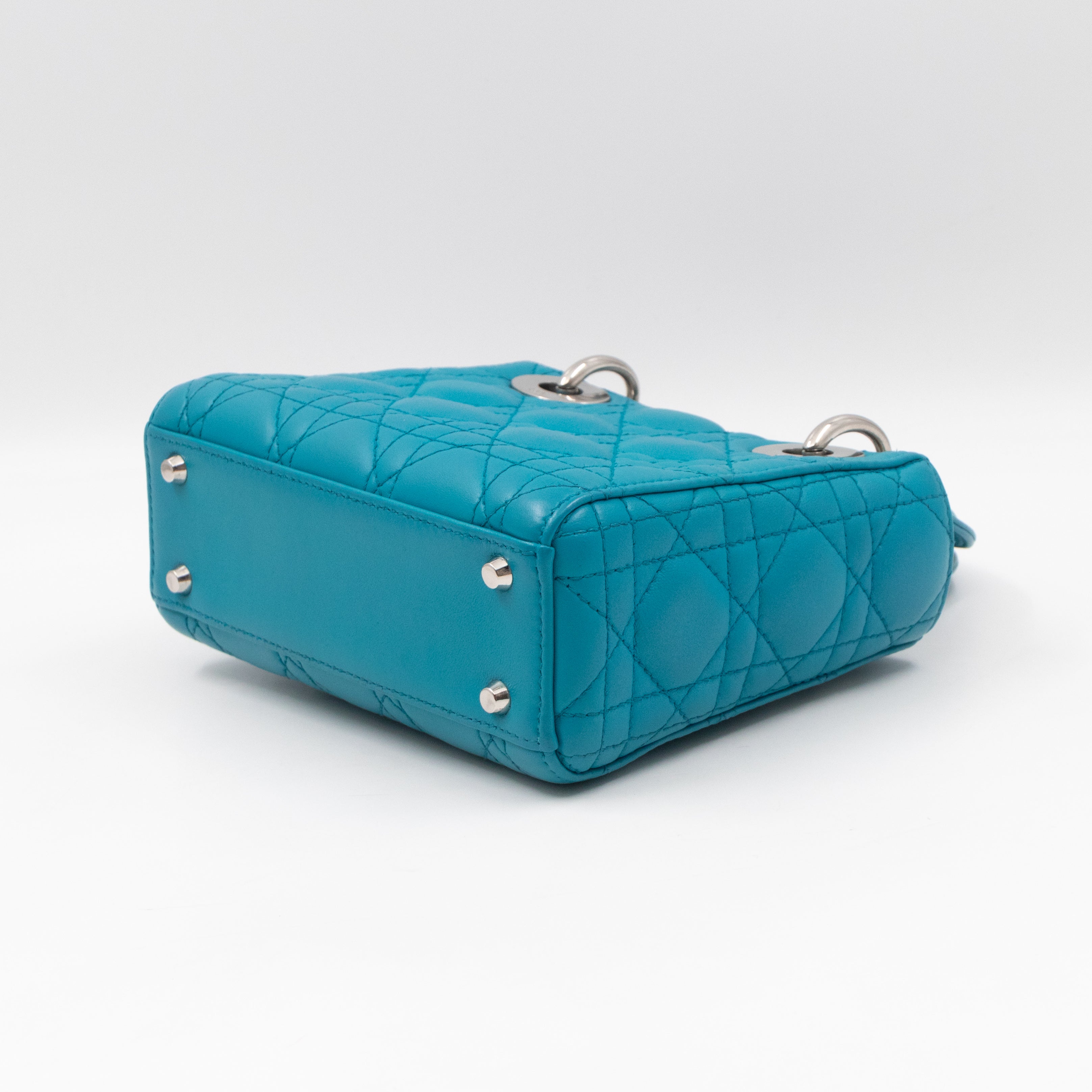 Lady Dior Mini Turquiose Leather