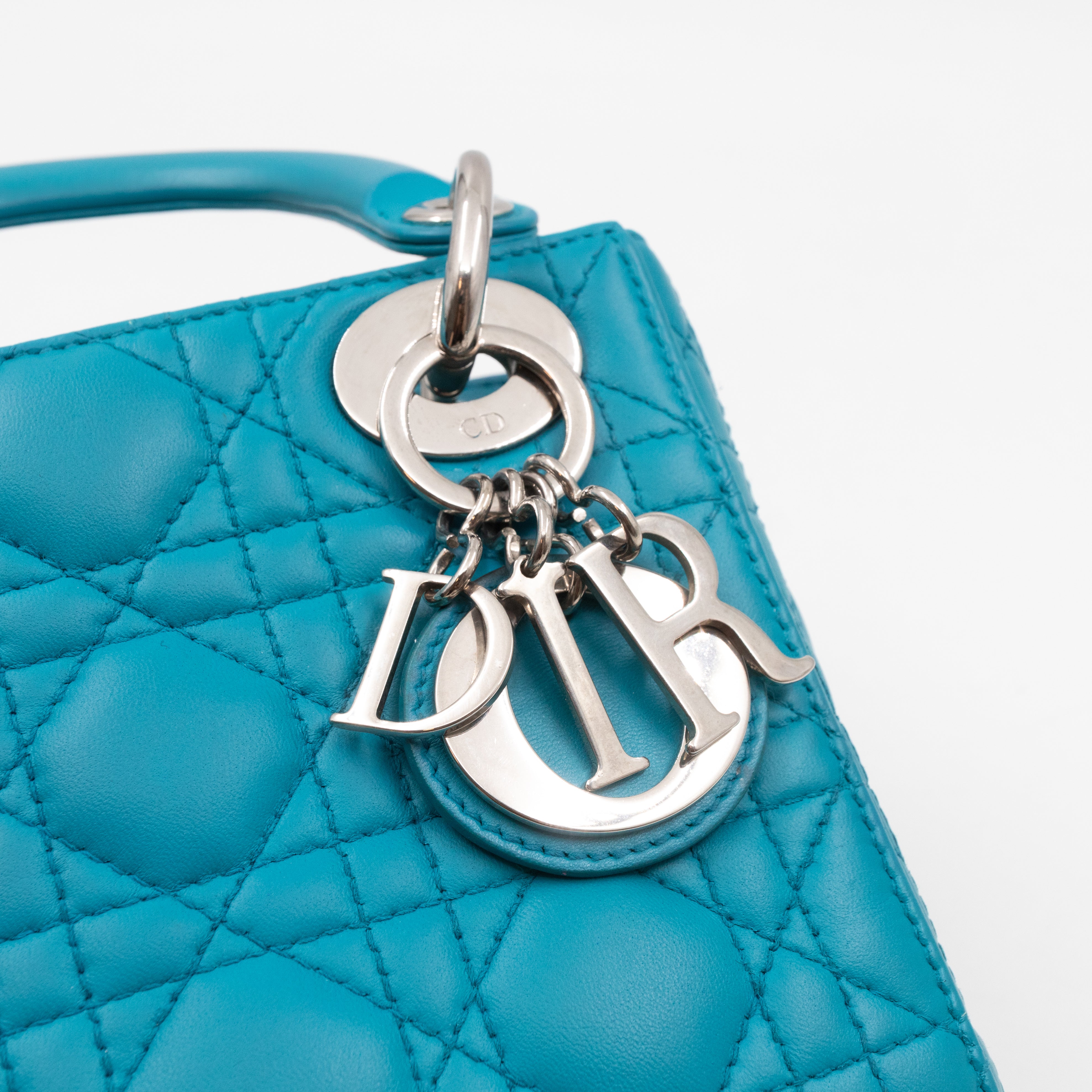 Lady Dior Mini Turquiose Leather