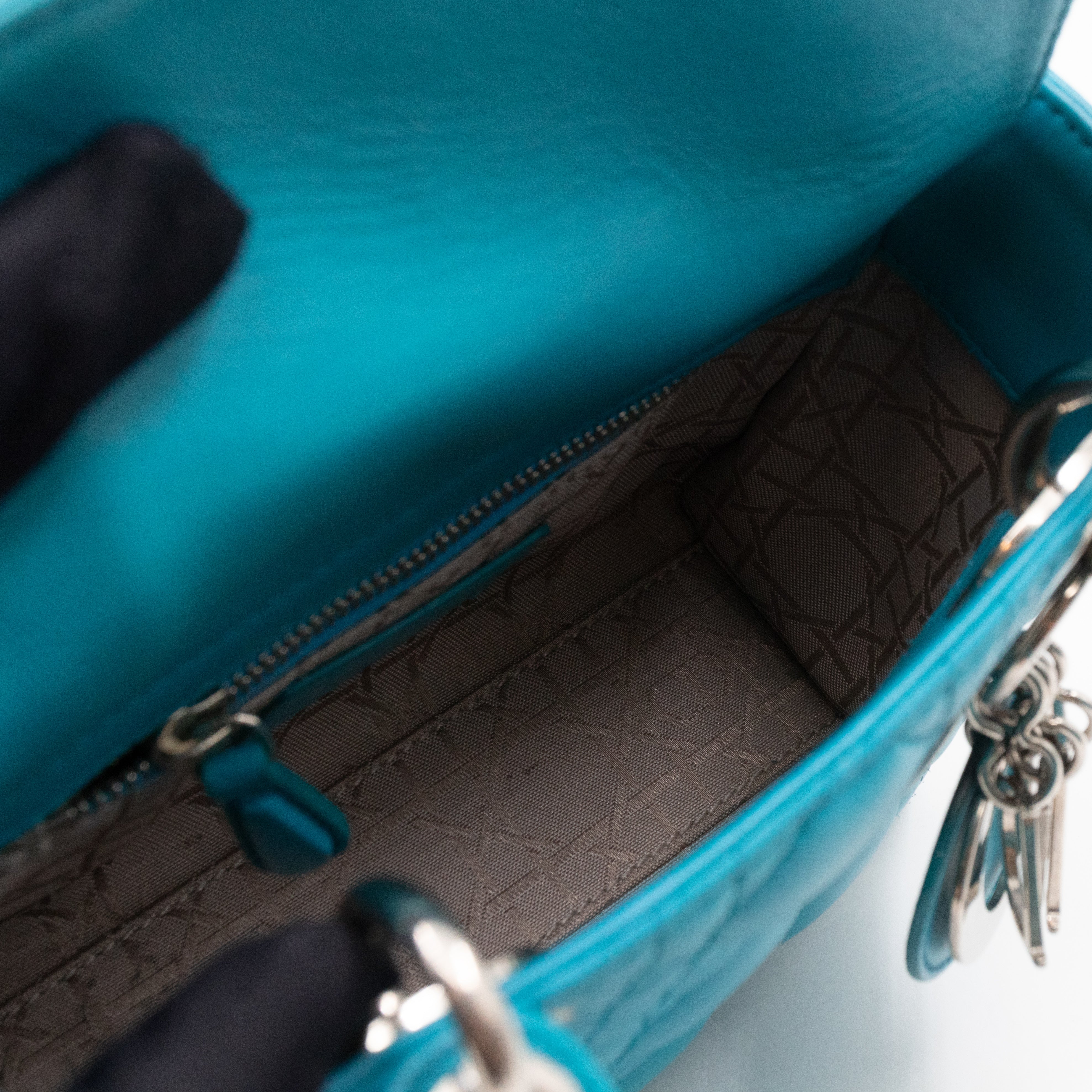 Lady Dior Mini Turquiose Leather