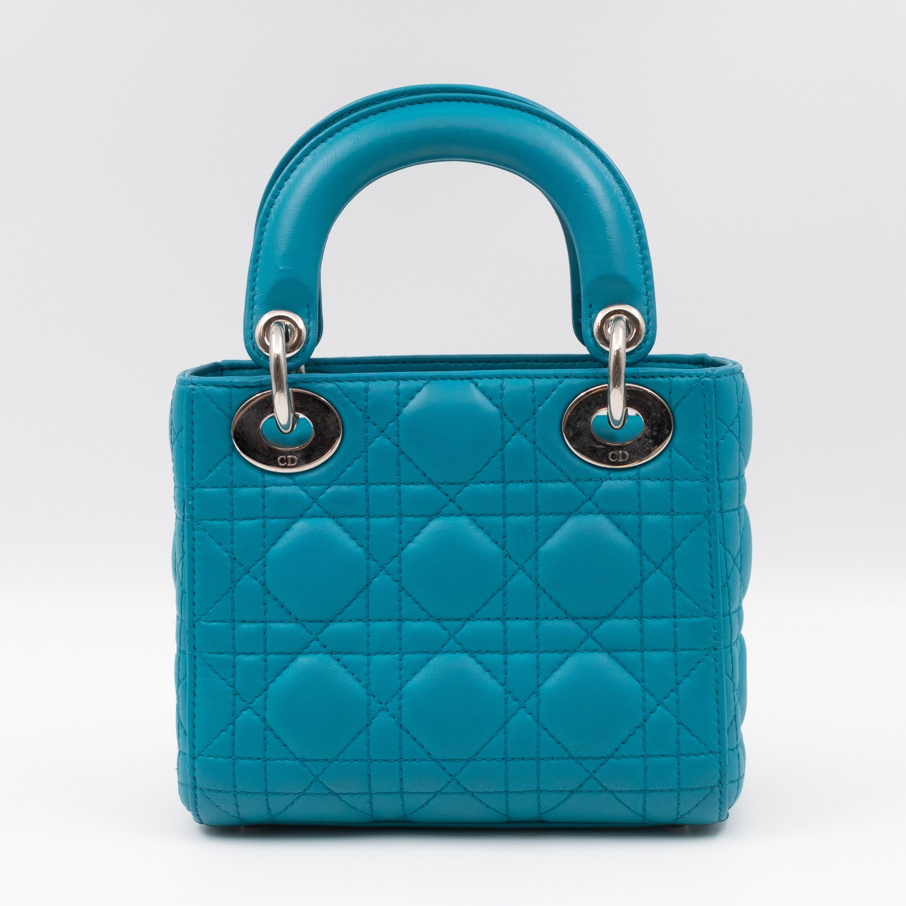 Lady Dior Mini Turquiose Leather