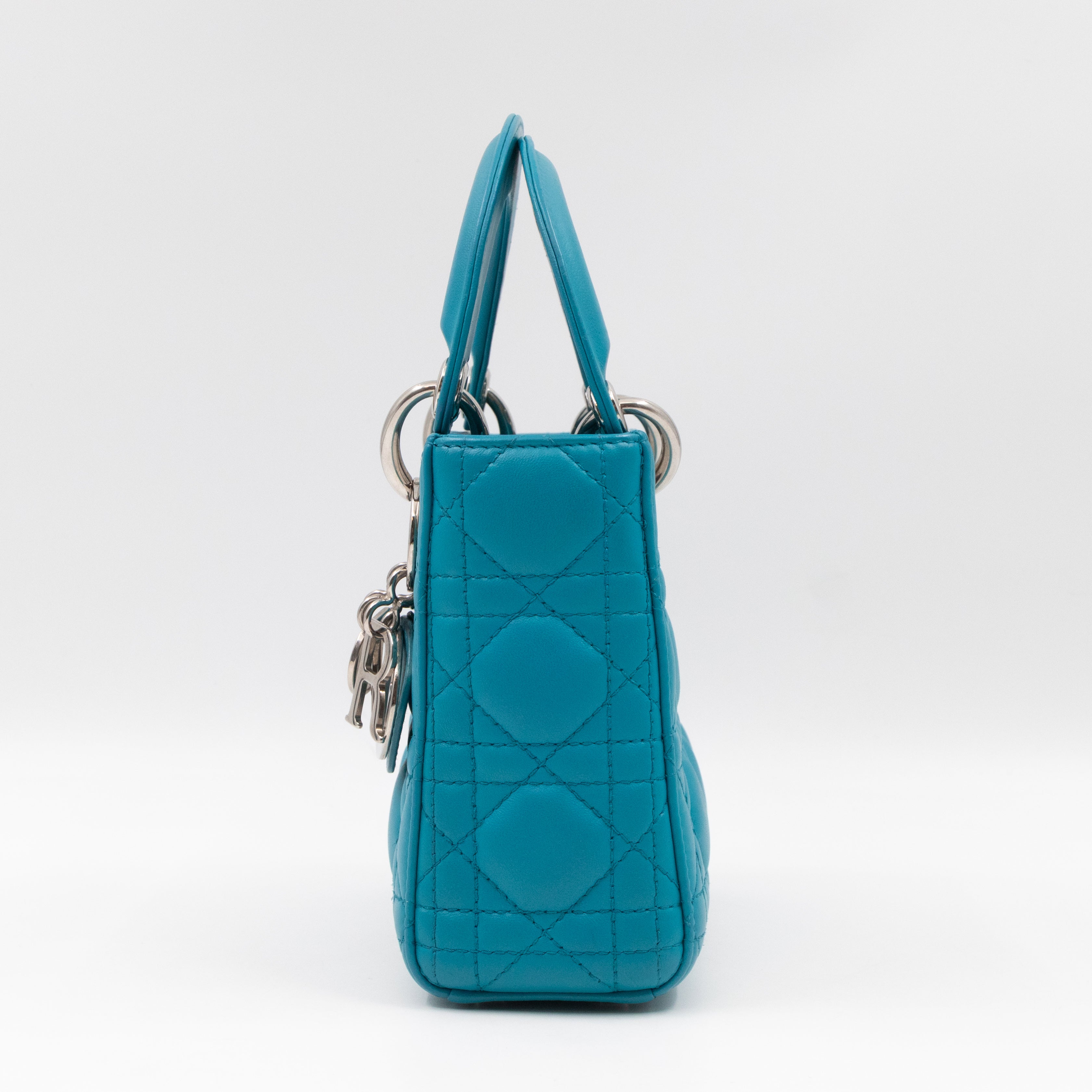 Lady Dior Mini Turquiose Leather