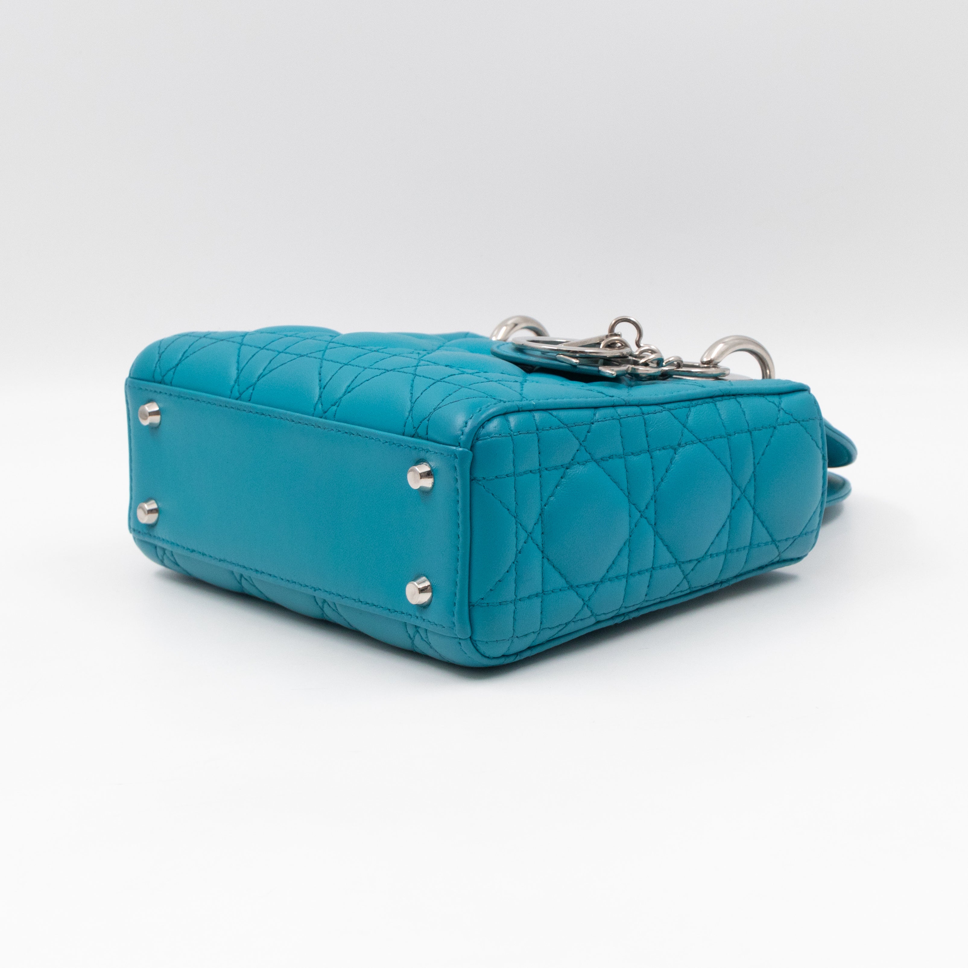 Lady Dior Mini Turquiose Leather