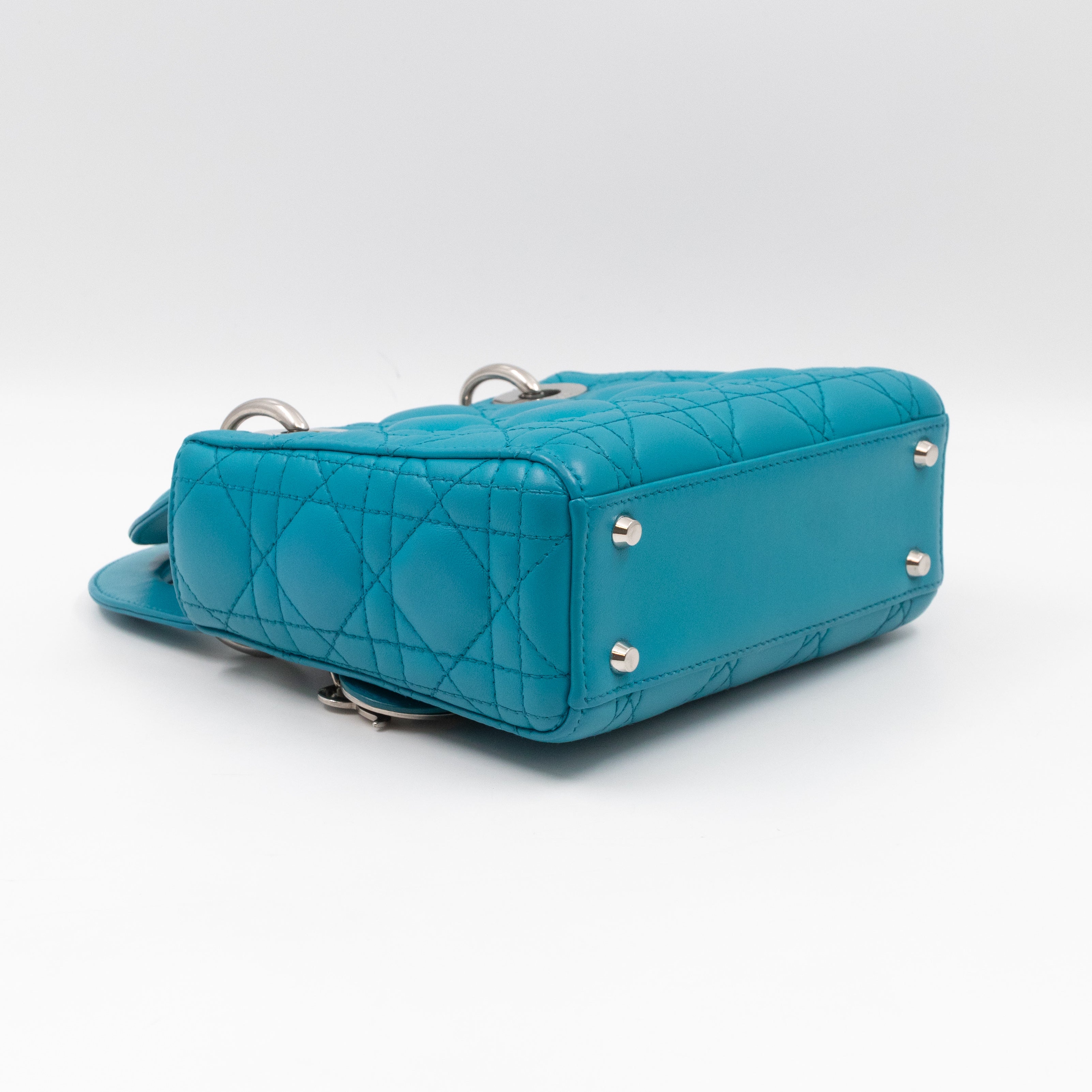 Lady Dior Mini Turquiose Leather