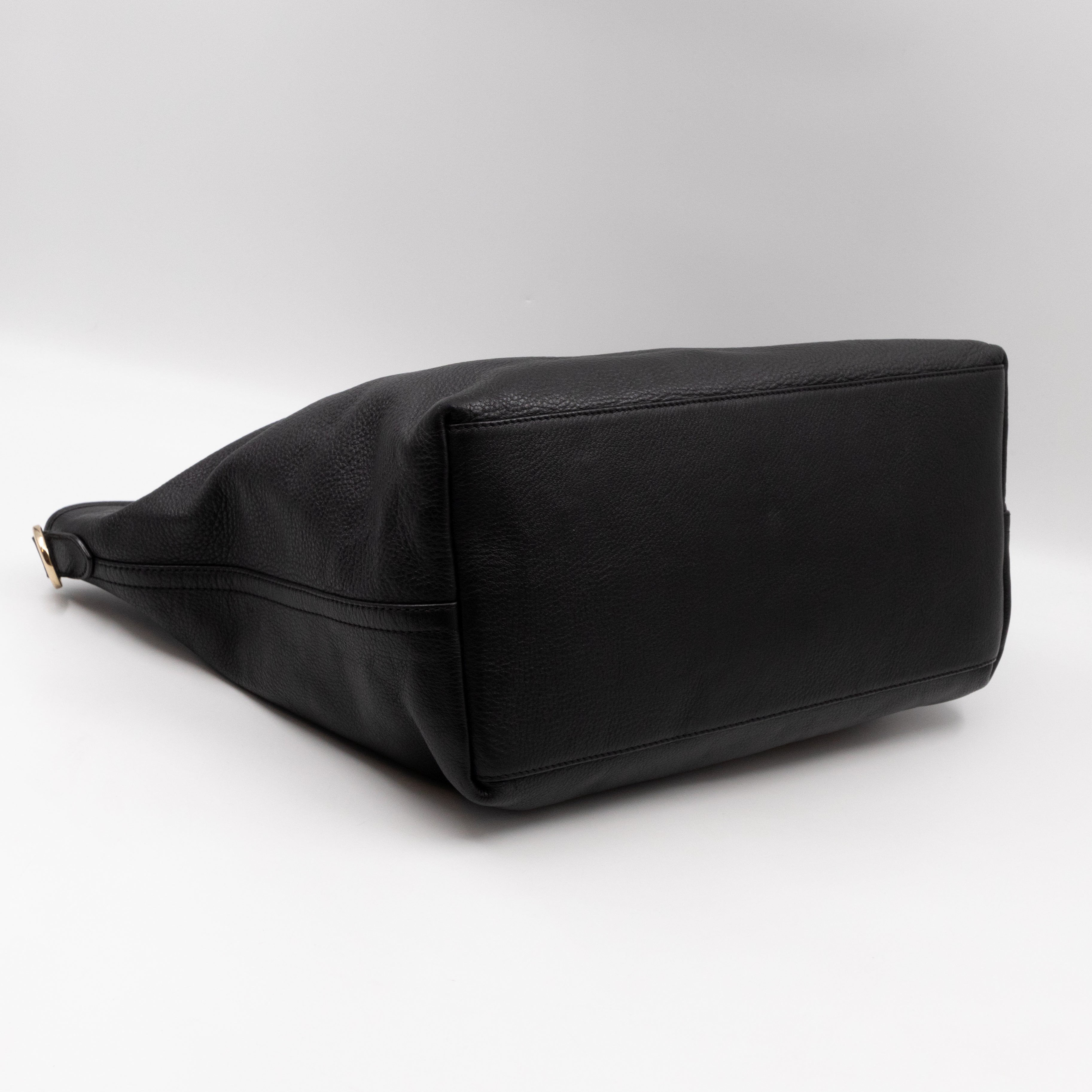 Hetty Hobo Bag Black Leather with Wallet