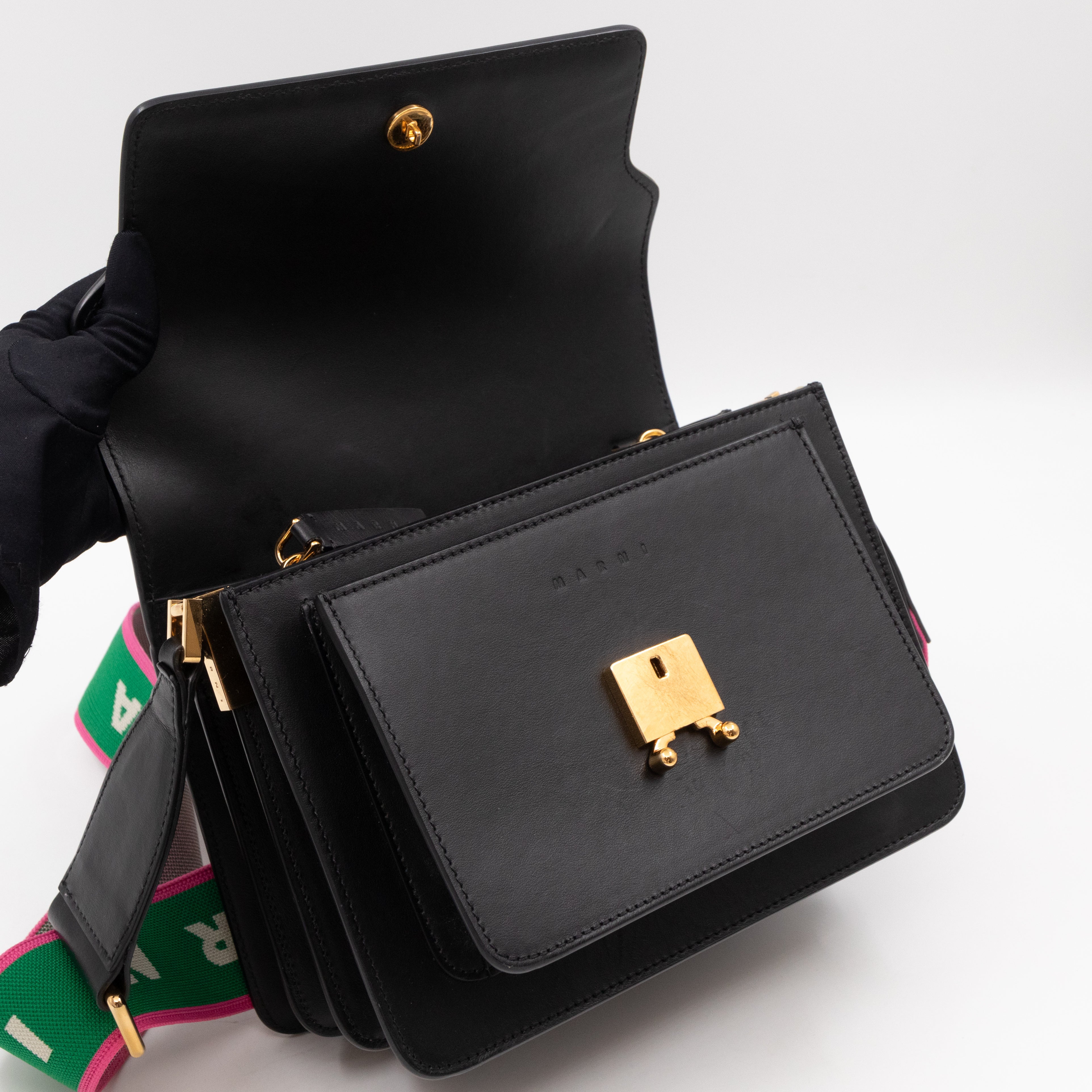 Trunk Bag Medium Black Leather