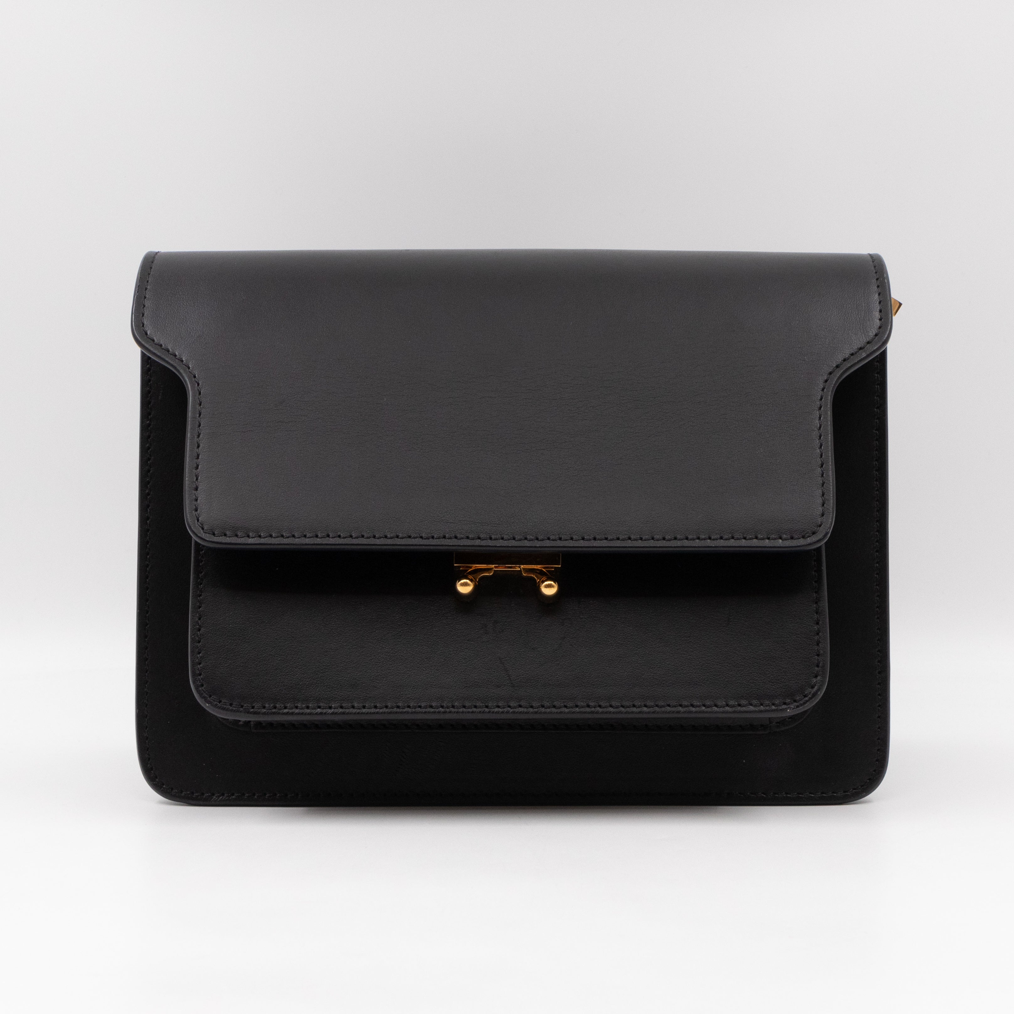 Trunk Bag Medium Black Leather