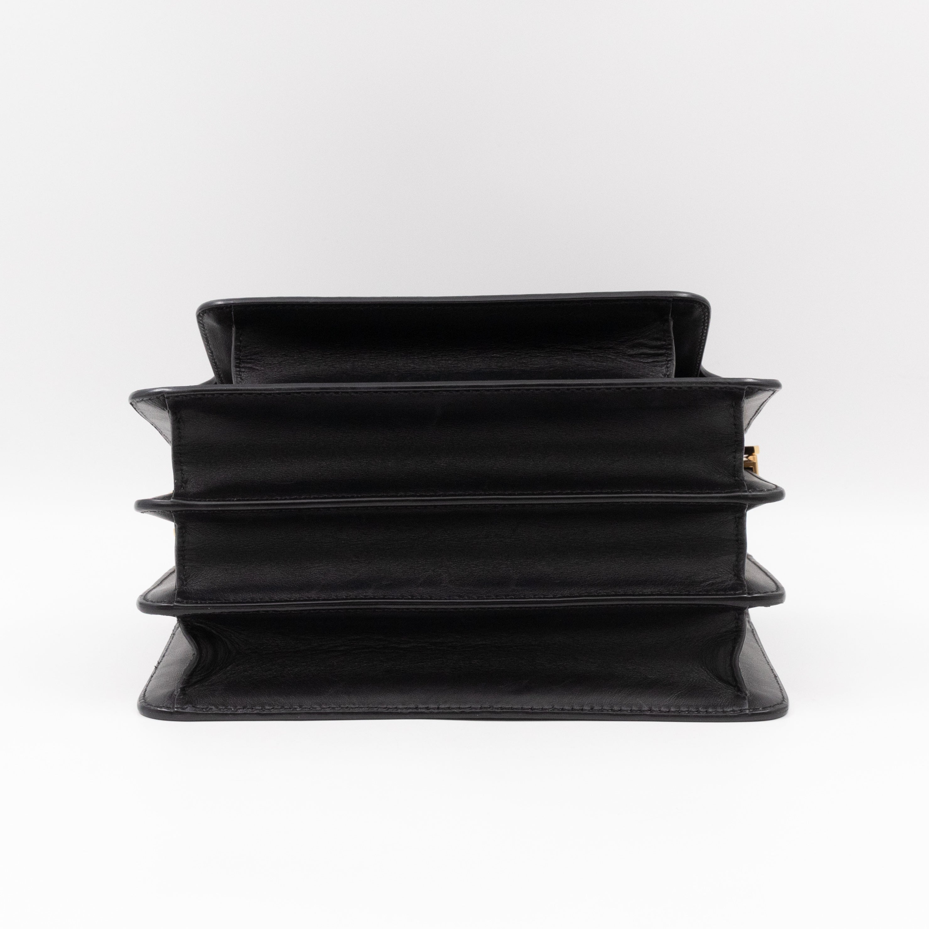 Trunk Bag Medium Black Leather