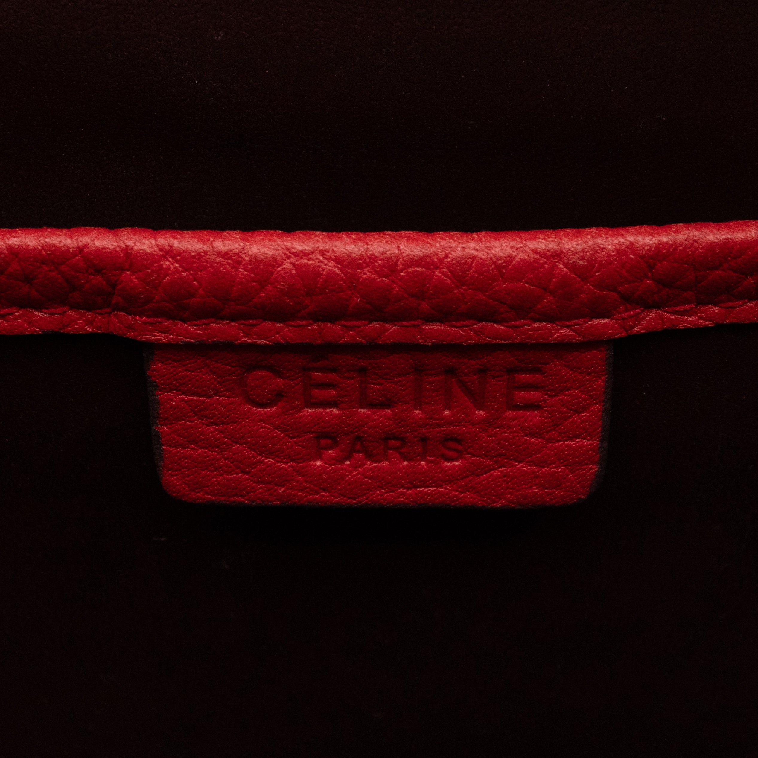 Nano Luggage Red & Burgundy Drummed Leather