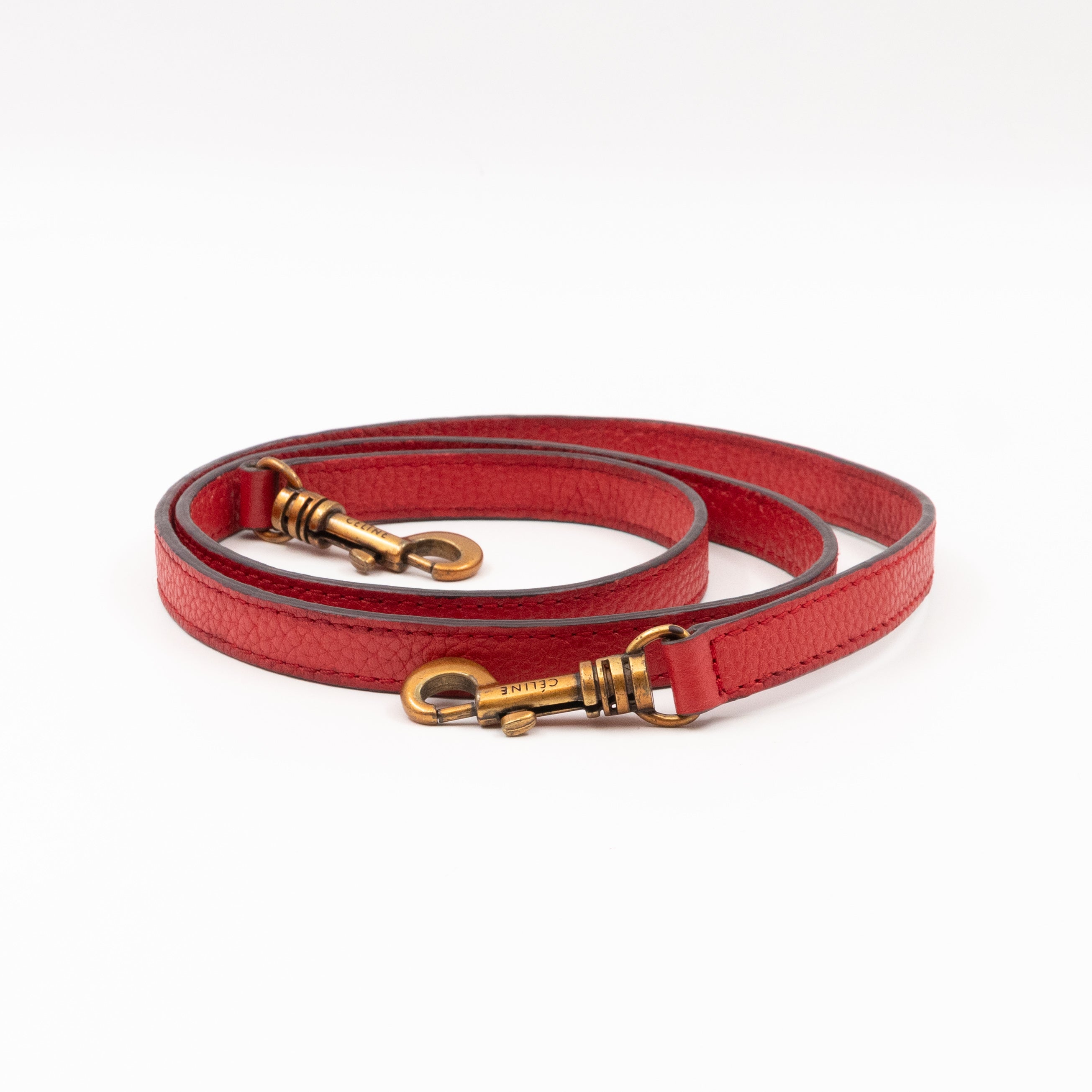 Nano Luggage Red & Burgundy Drummed Leather