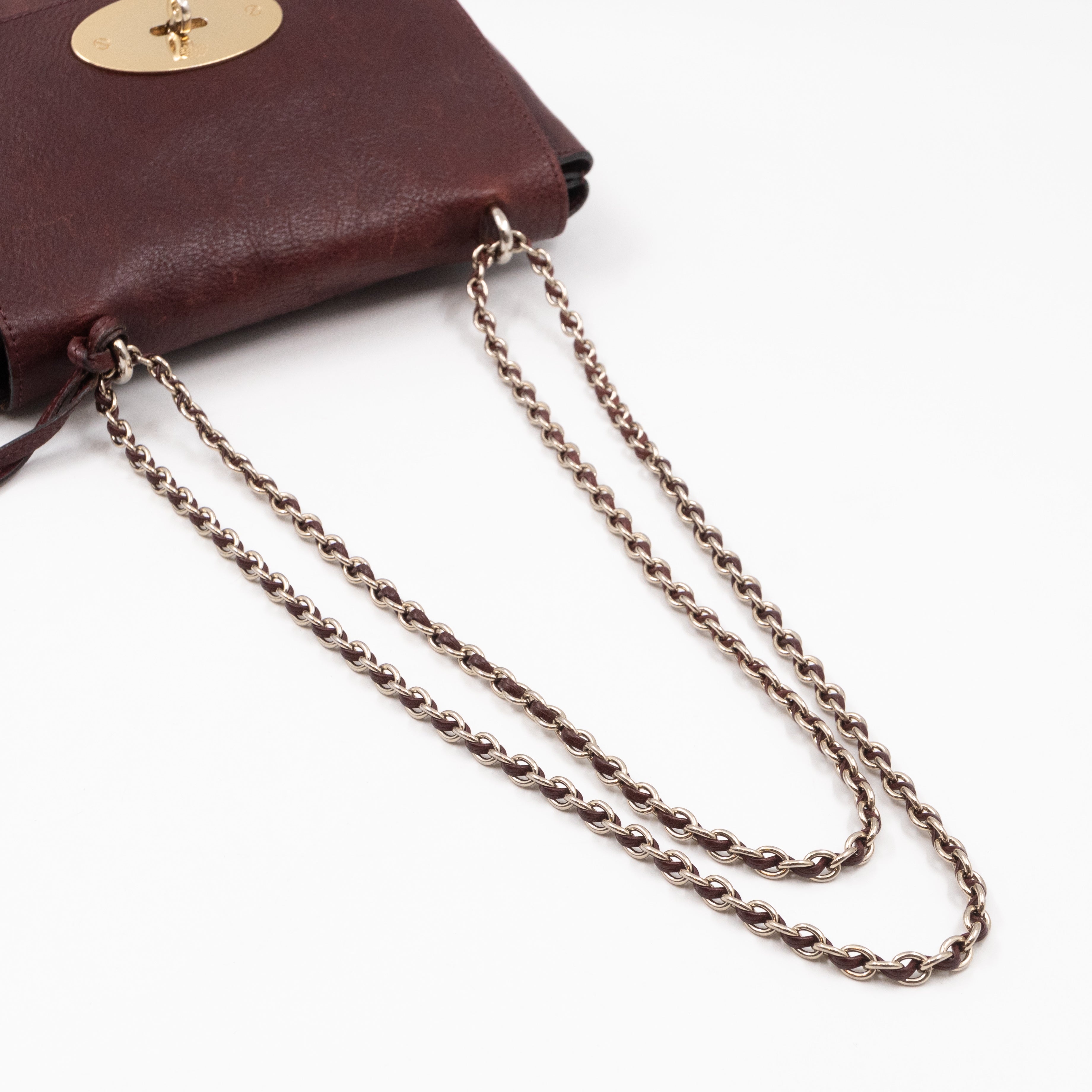 Lily Small Burgundy Leather Gold