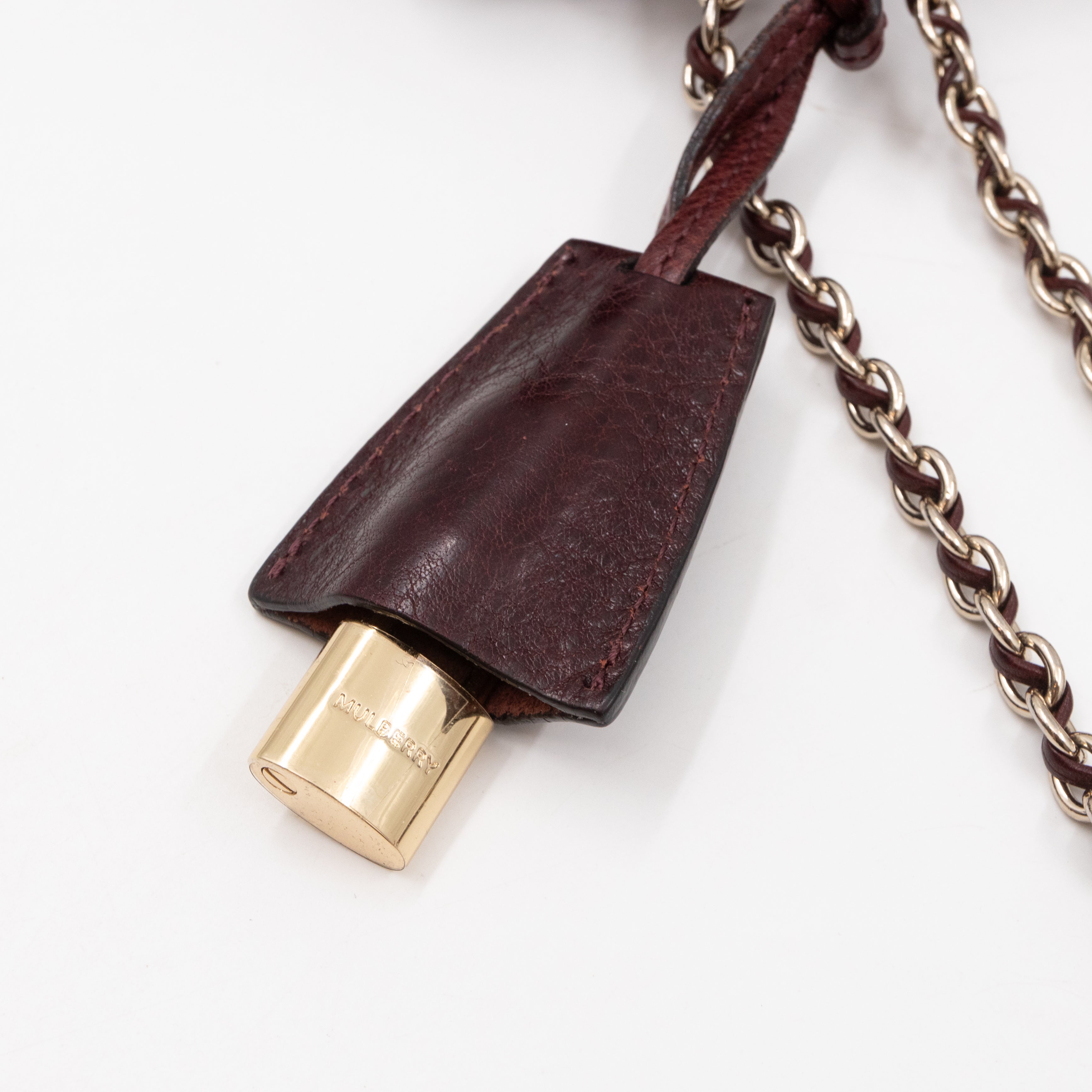 Lily Small Burgundy Leather Gold