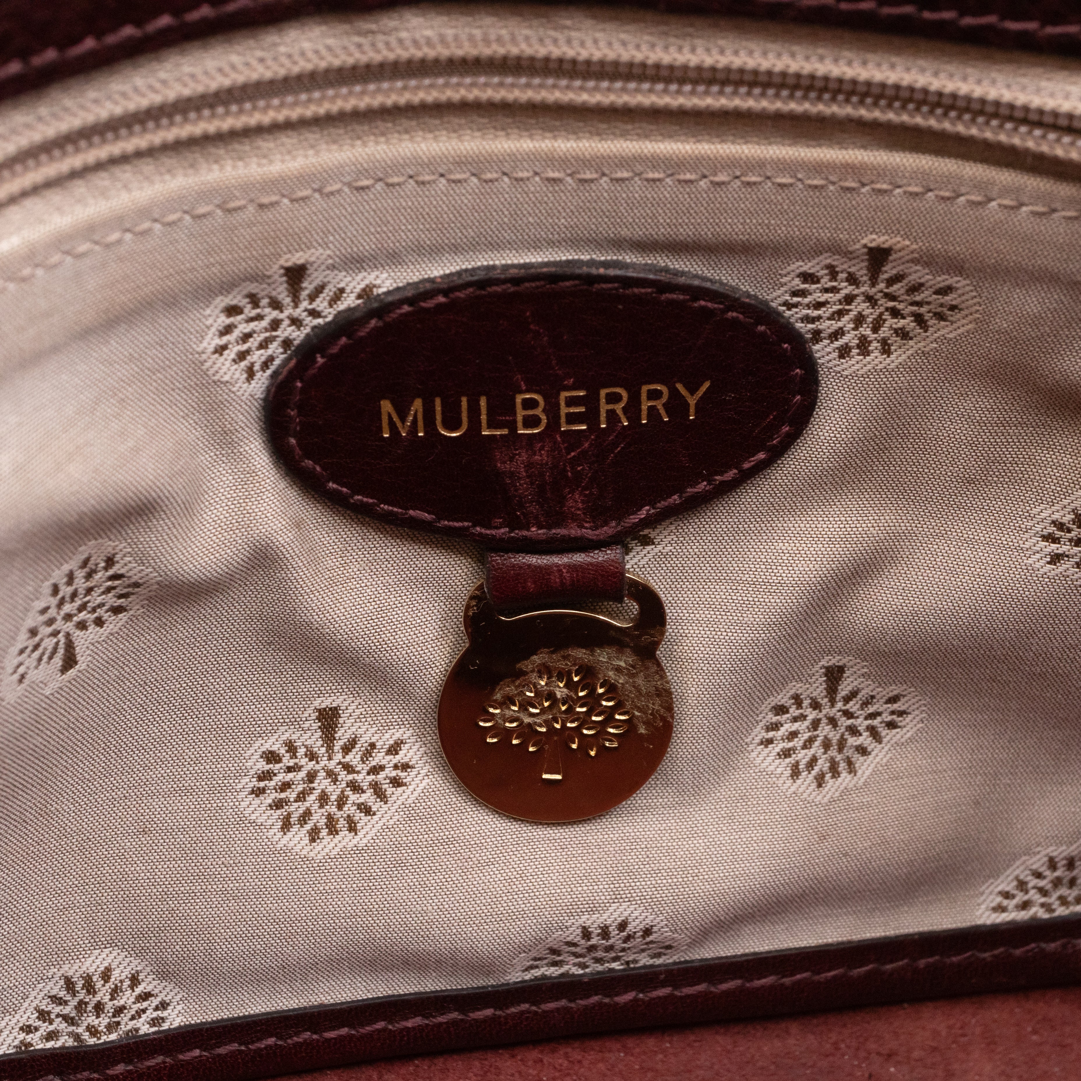 Lily Small Burgundy Leather Gold