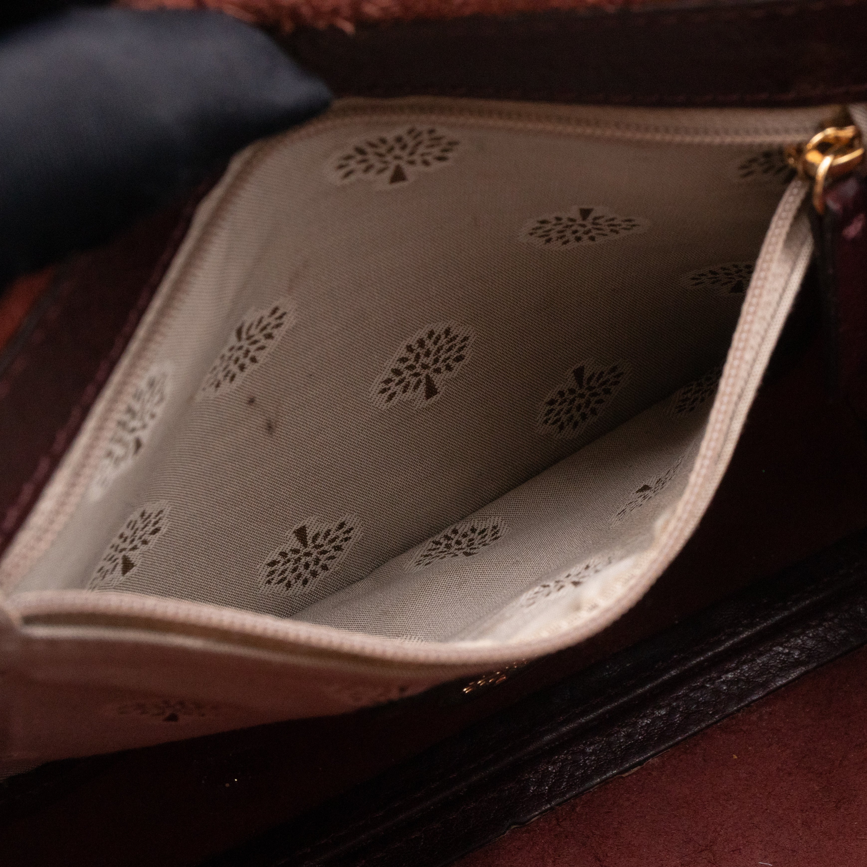 Lily Small Burgundy Leather Gold