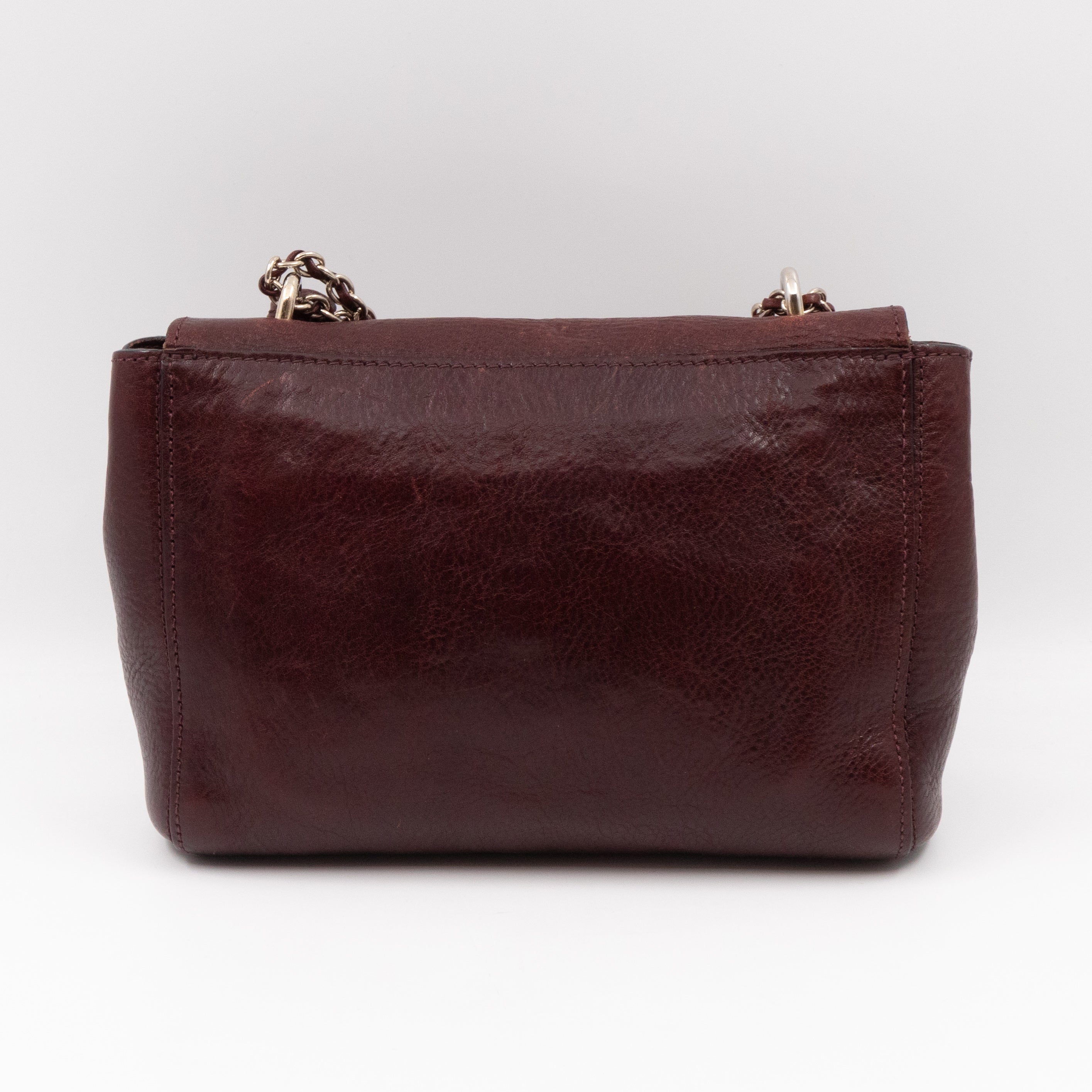 Lily Small Burgundy Leather Gold