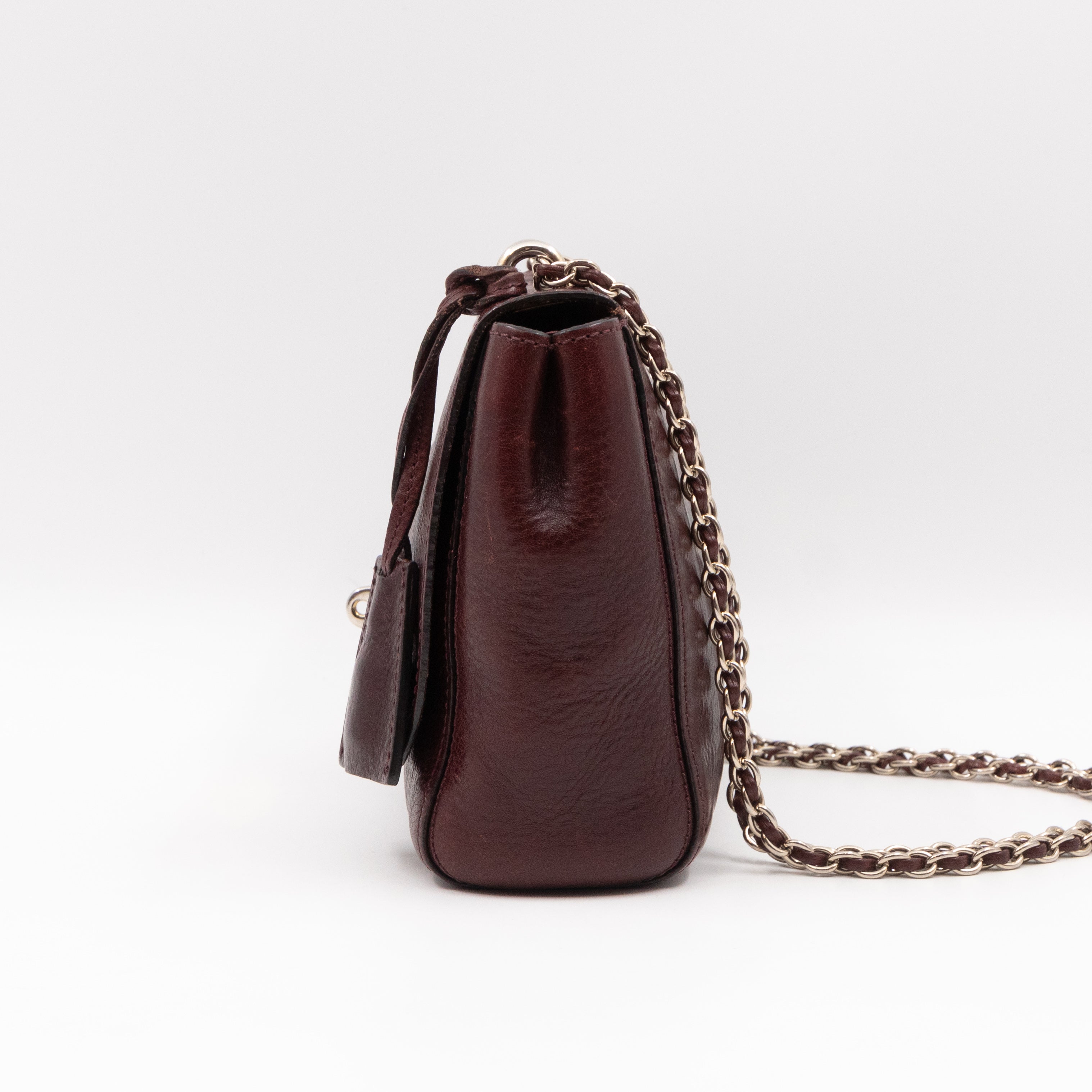 Lily Small Burgundy Leather Gold