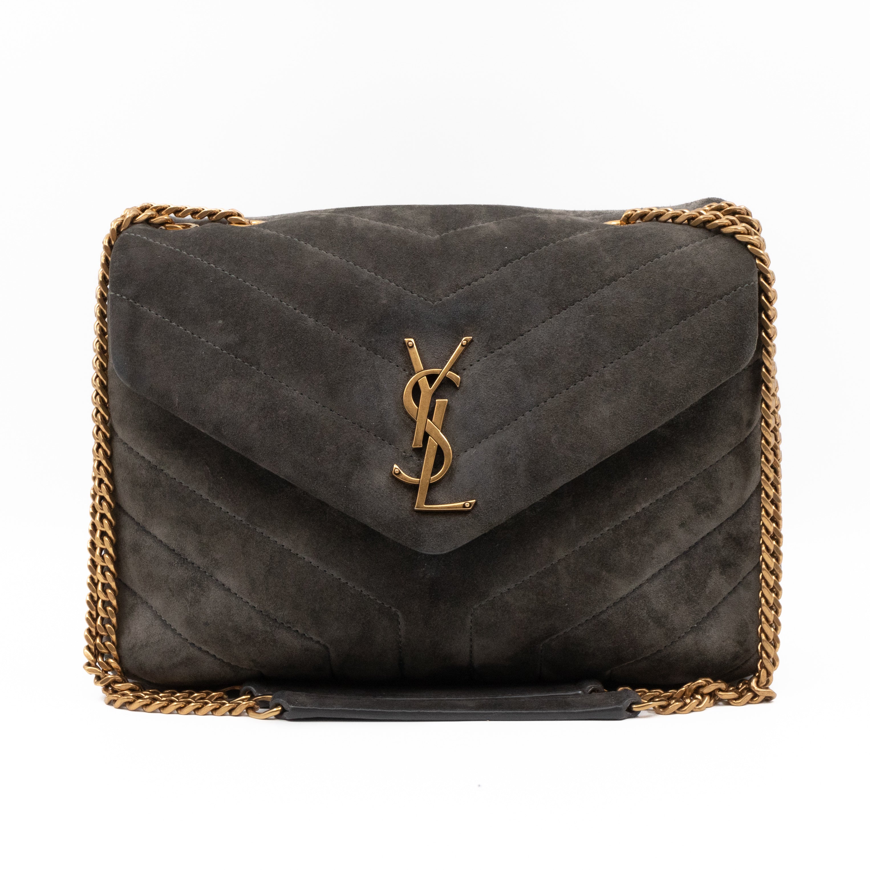 Loulou Small Grey Suede