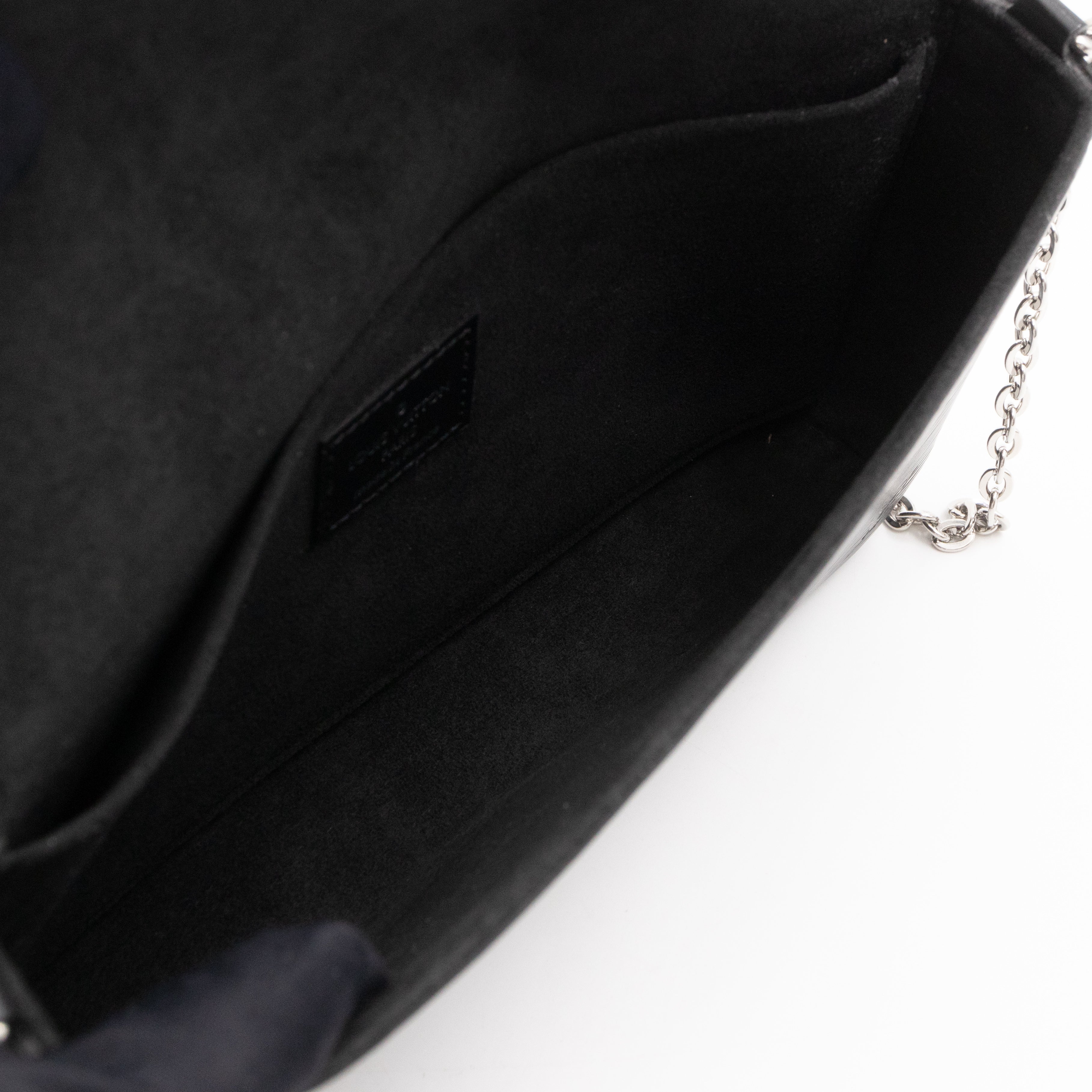 Pochette Felicie Black Epi Leather